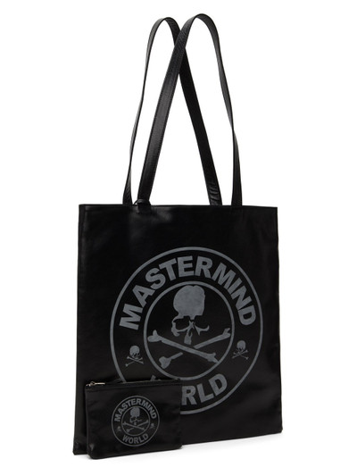 MASTERMIND WORLD Black MW Leather Tote outlook