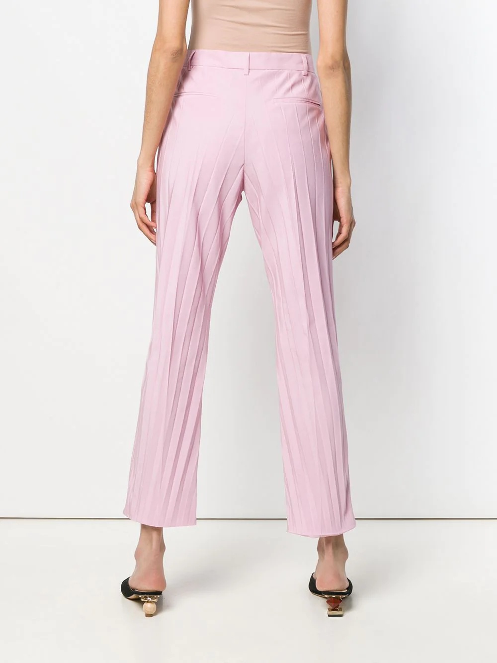 pleated cropped trousers - 4