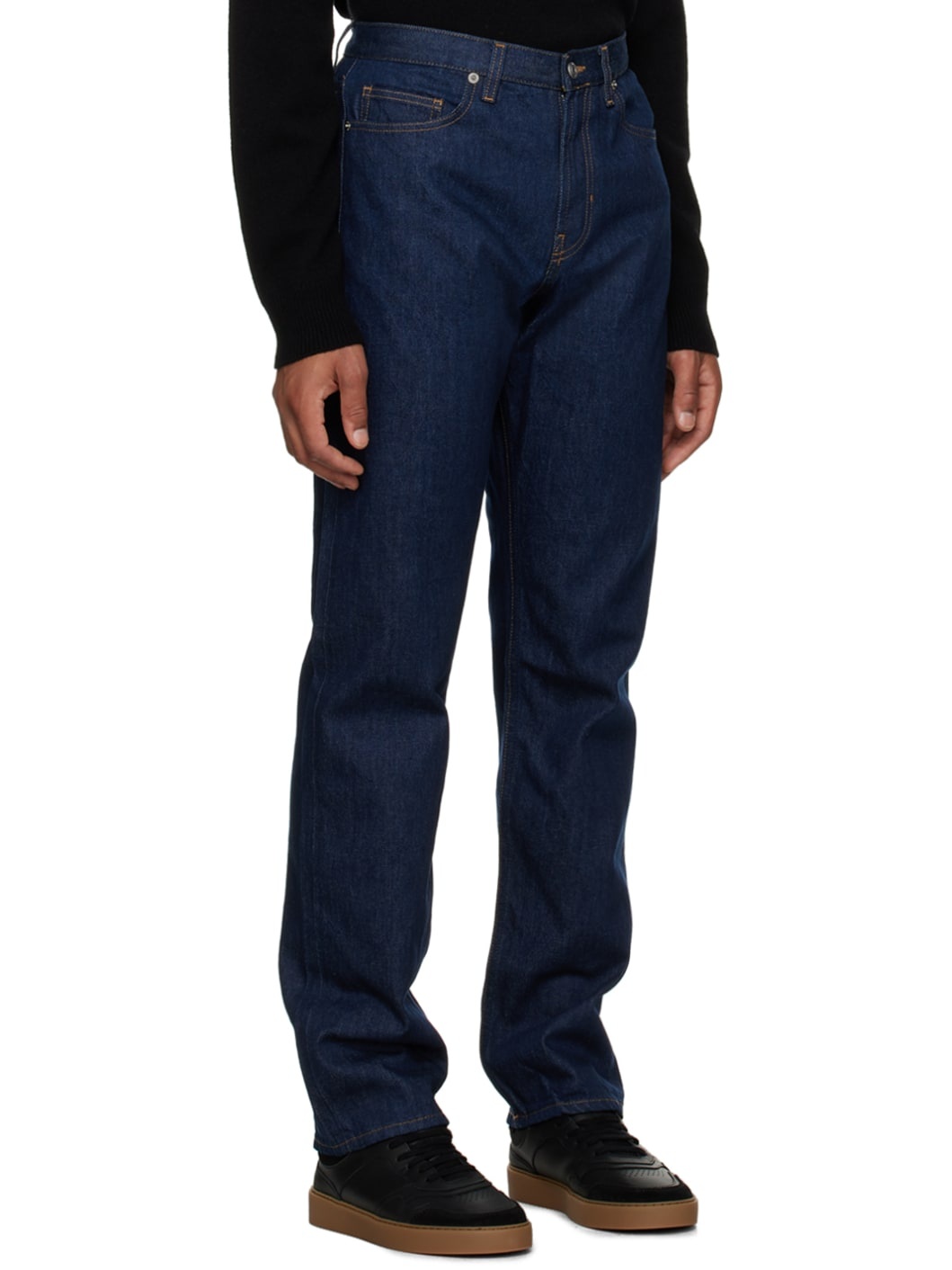 Navy Five-Pocket Jeans - 2