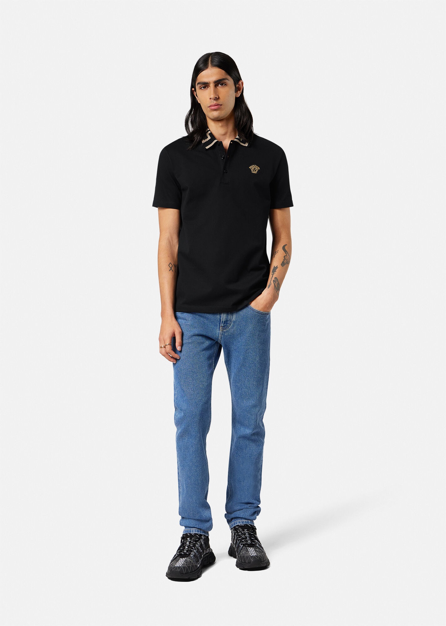 Greca Embroidered Polo Shirt - 2