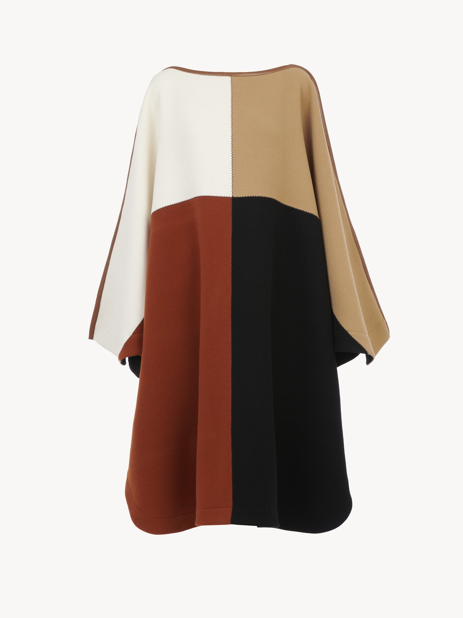 COLOR-BLOCK PONCHO - 3