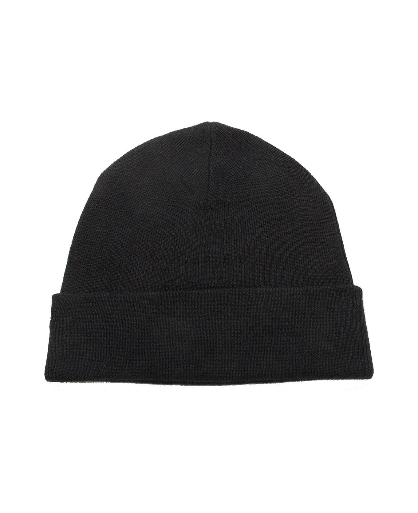 Logo Embroidered Ribbed Beanie - 2