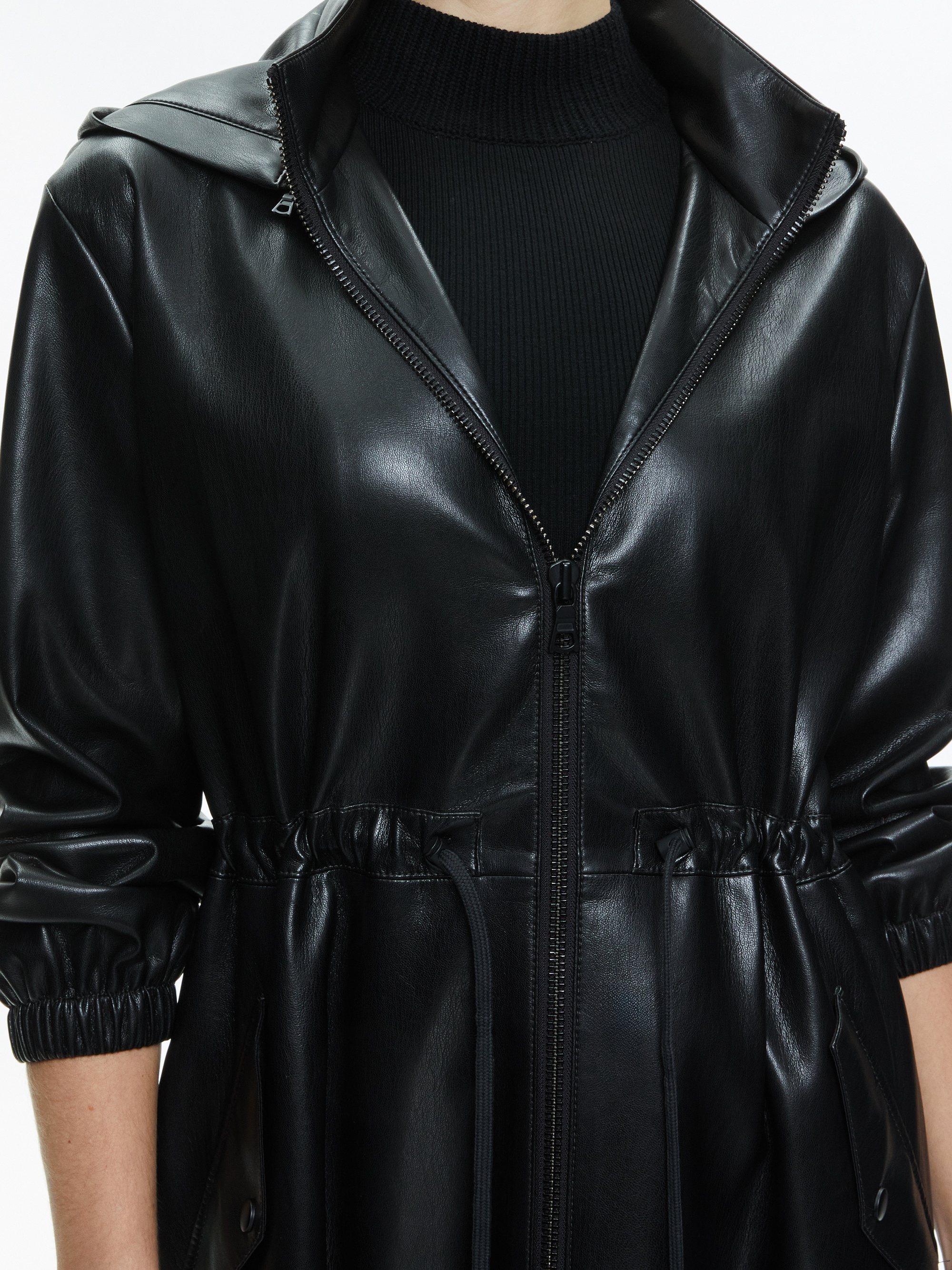 SIMSON VEGAN LEATHER WINDBREAKER - 5