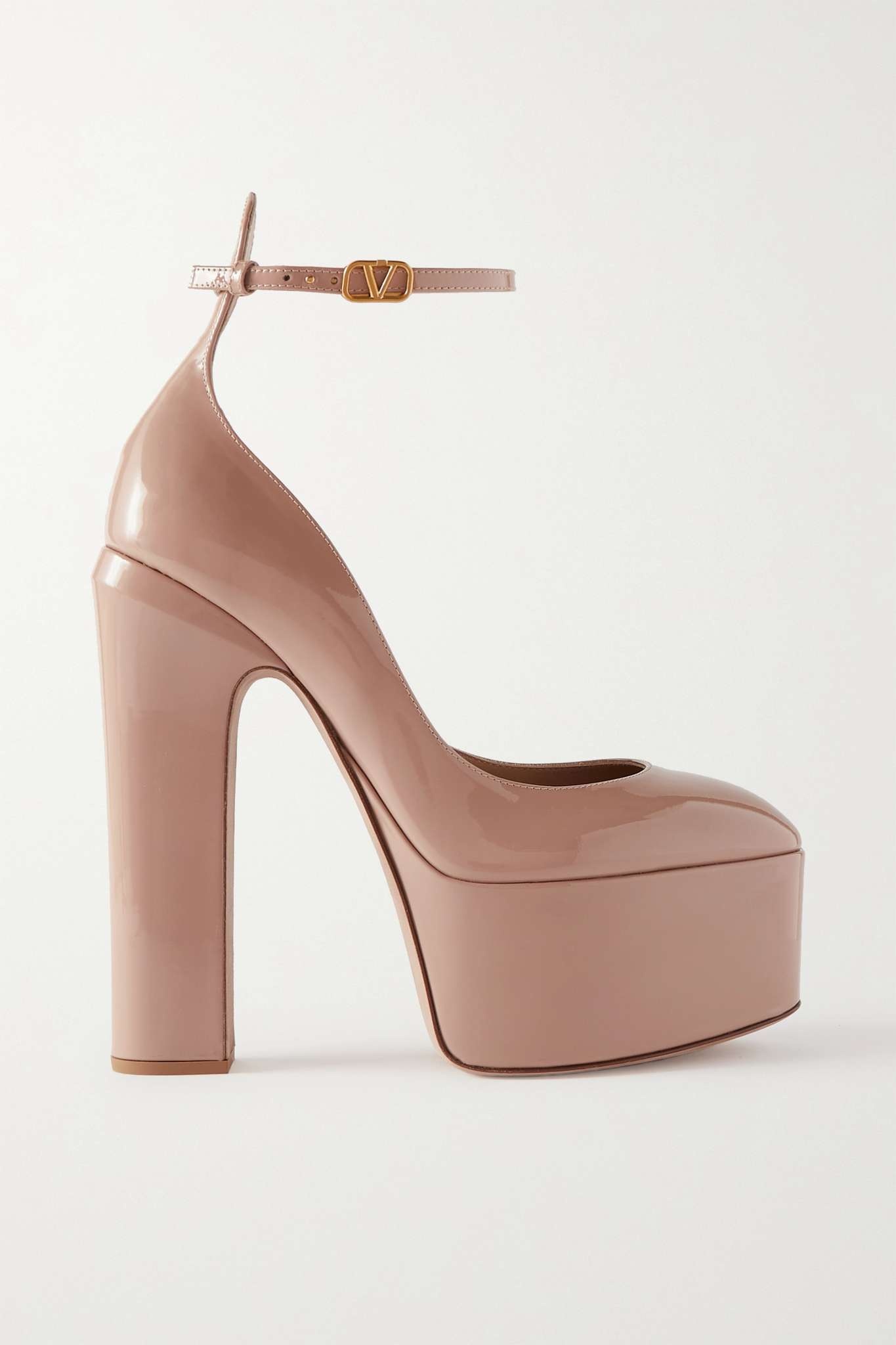 Valentino Garavani Tan-Go 155 patent-leather platform pumps - 1