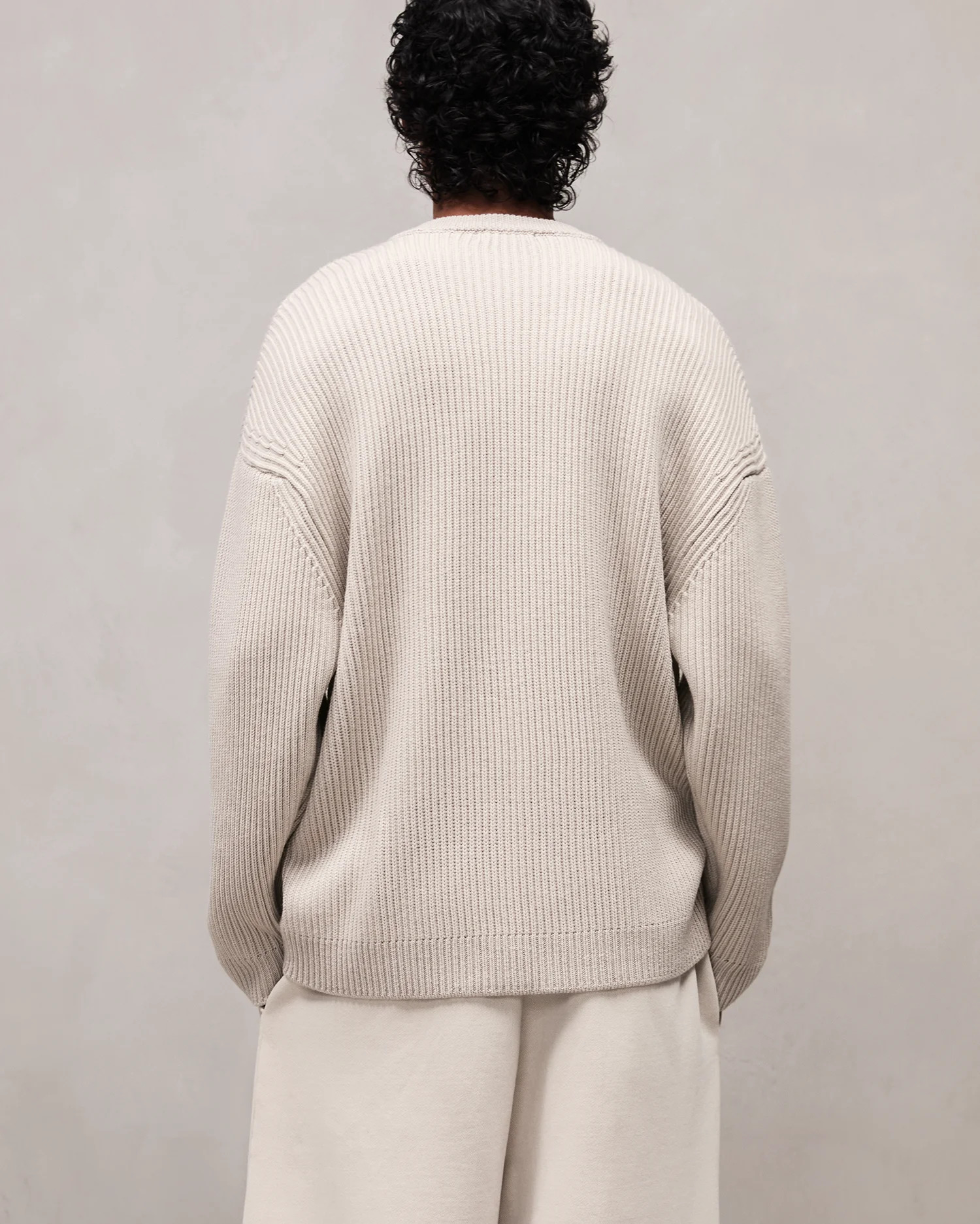 OVERSIZE KNIT CREWNECK BEIGE - 8