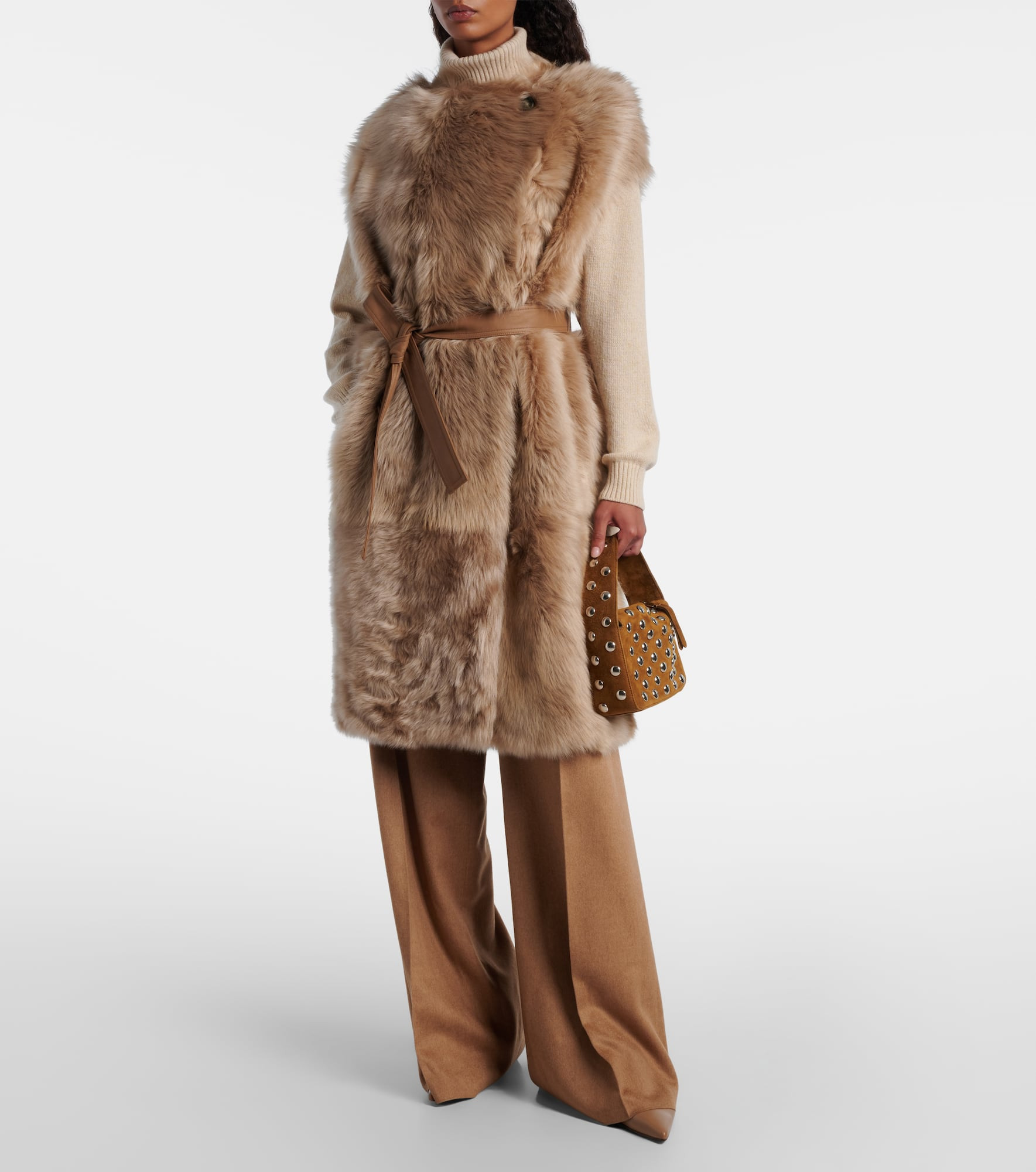 Reversible shearling coat - 2