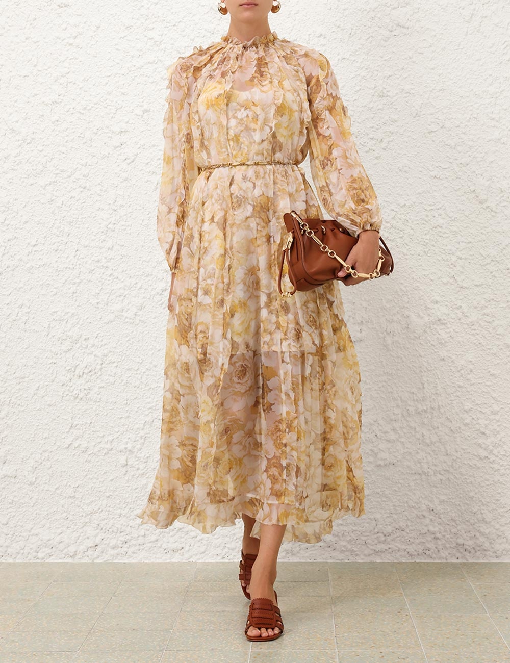 【送料&関税込】Zimmermann balance Midi Dress Zimmermann BALANCE FRILL BILLOW DRESS | REVERSIBLE