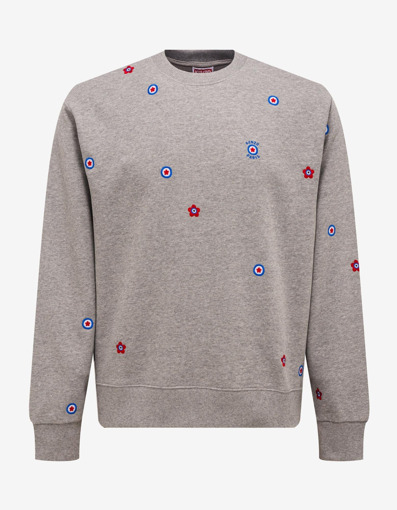 Kenzo Grey 'Kenzo Target' Embroidered Sweatshirt - 1
