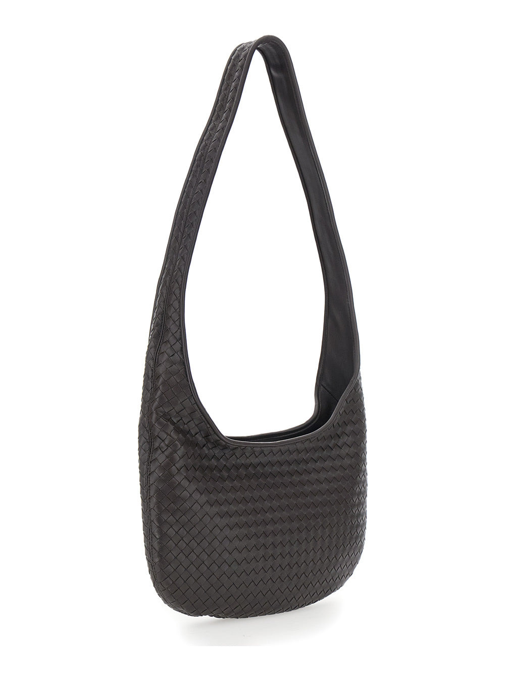 Bottega Veneta Men Brown Crossbody Bag With Top Zip Closure And Intrecciato Motif In Leather Man - 3