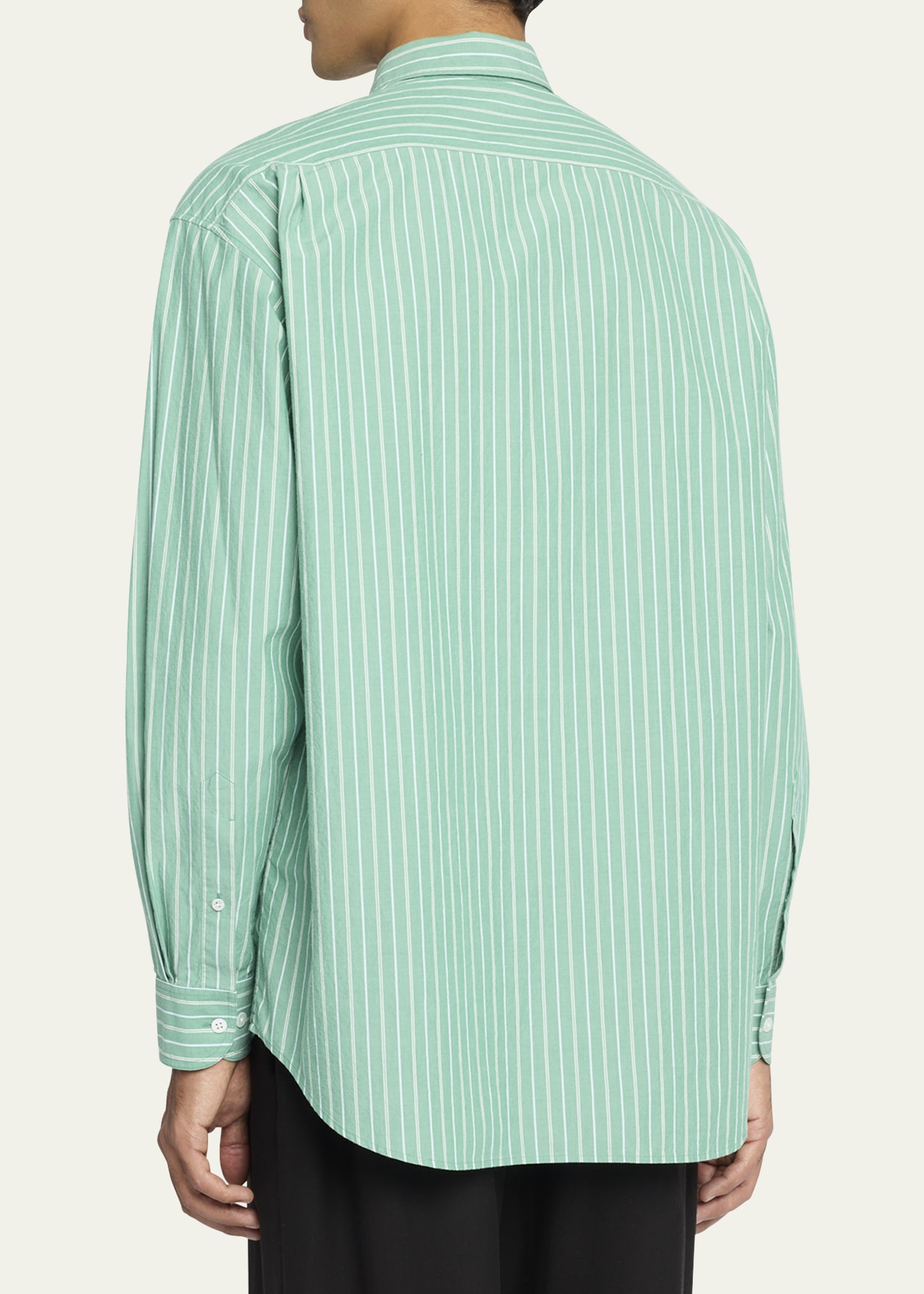 Men's Striped Poplin Dress Shirt - 3