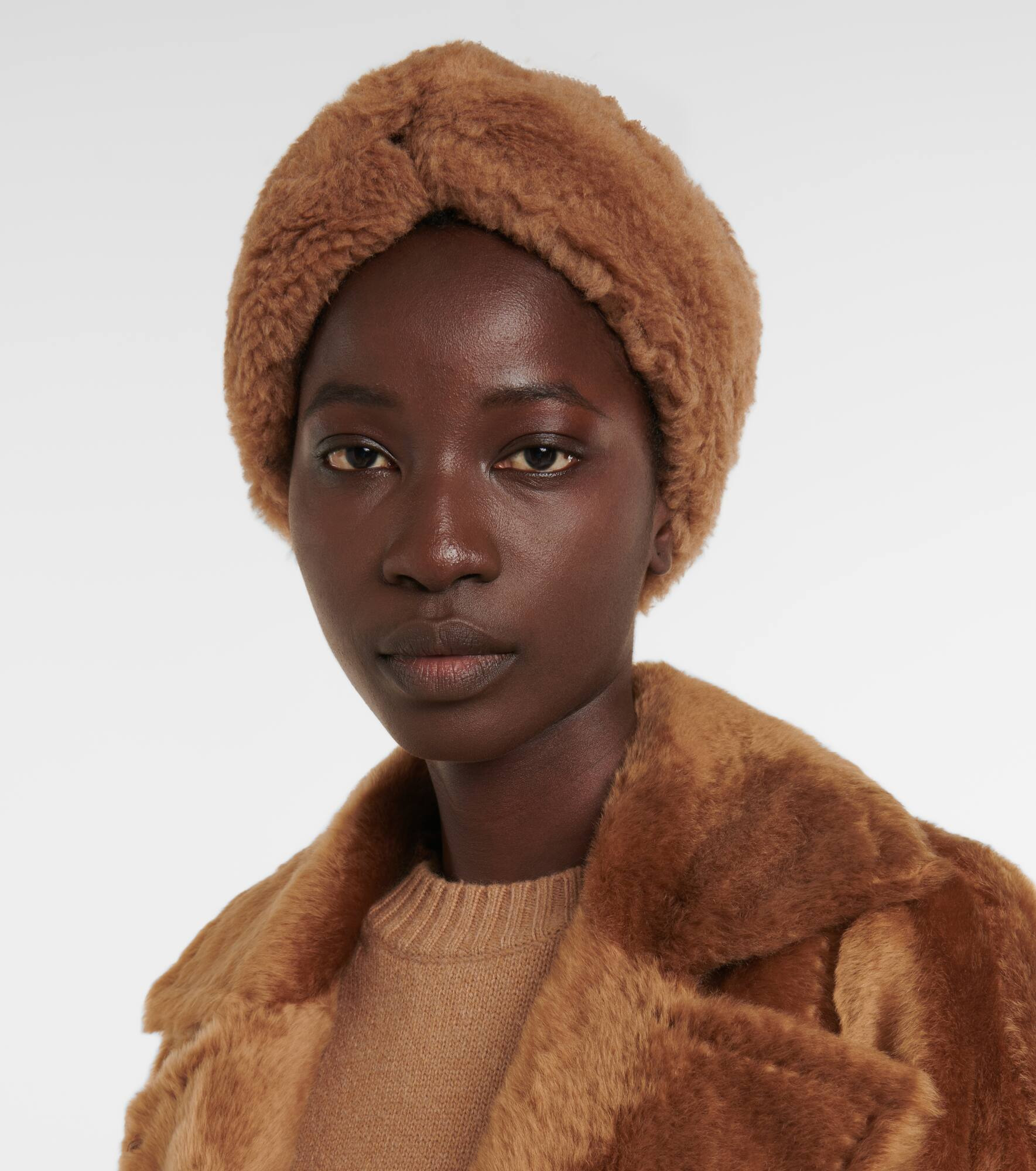 Camel hair and silk headband - 2
