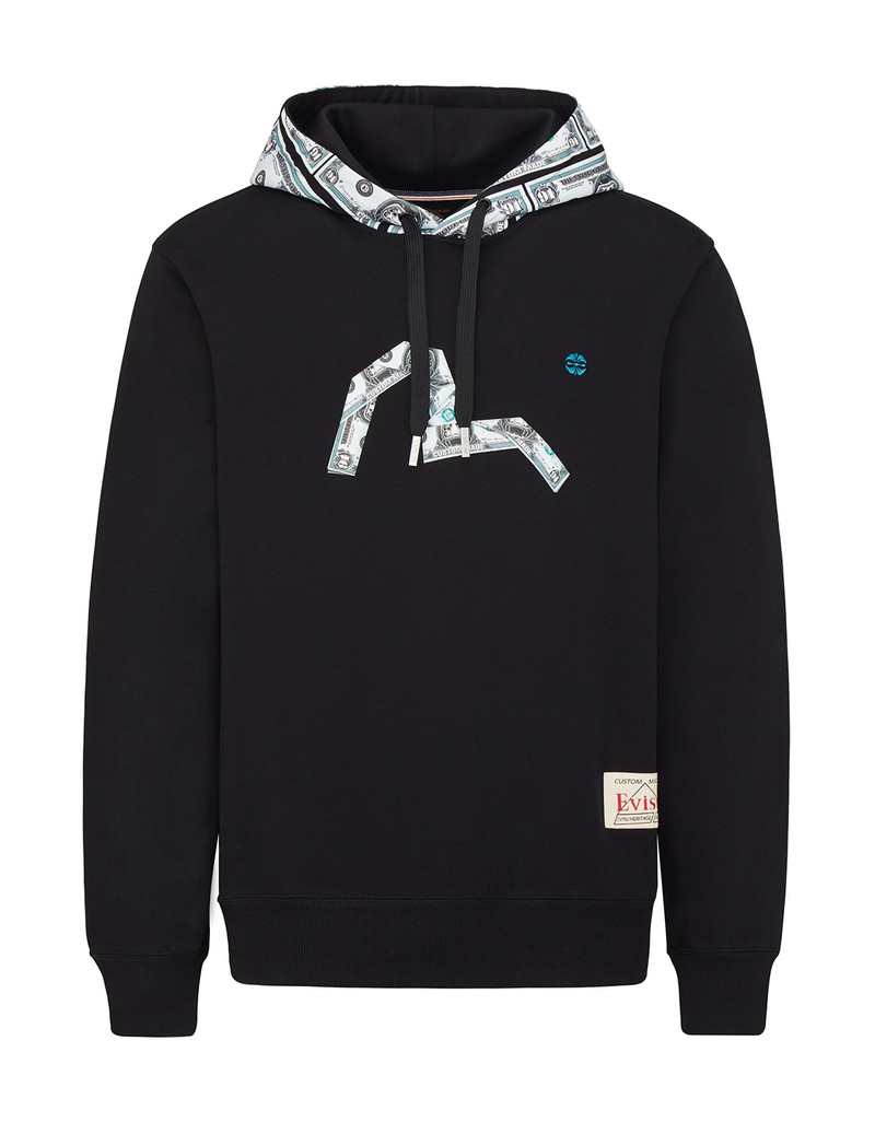 BANKNOTE SEAGULL PRINT HOODIE 1