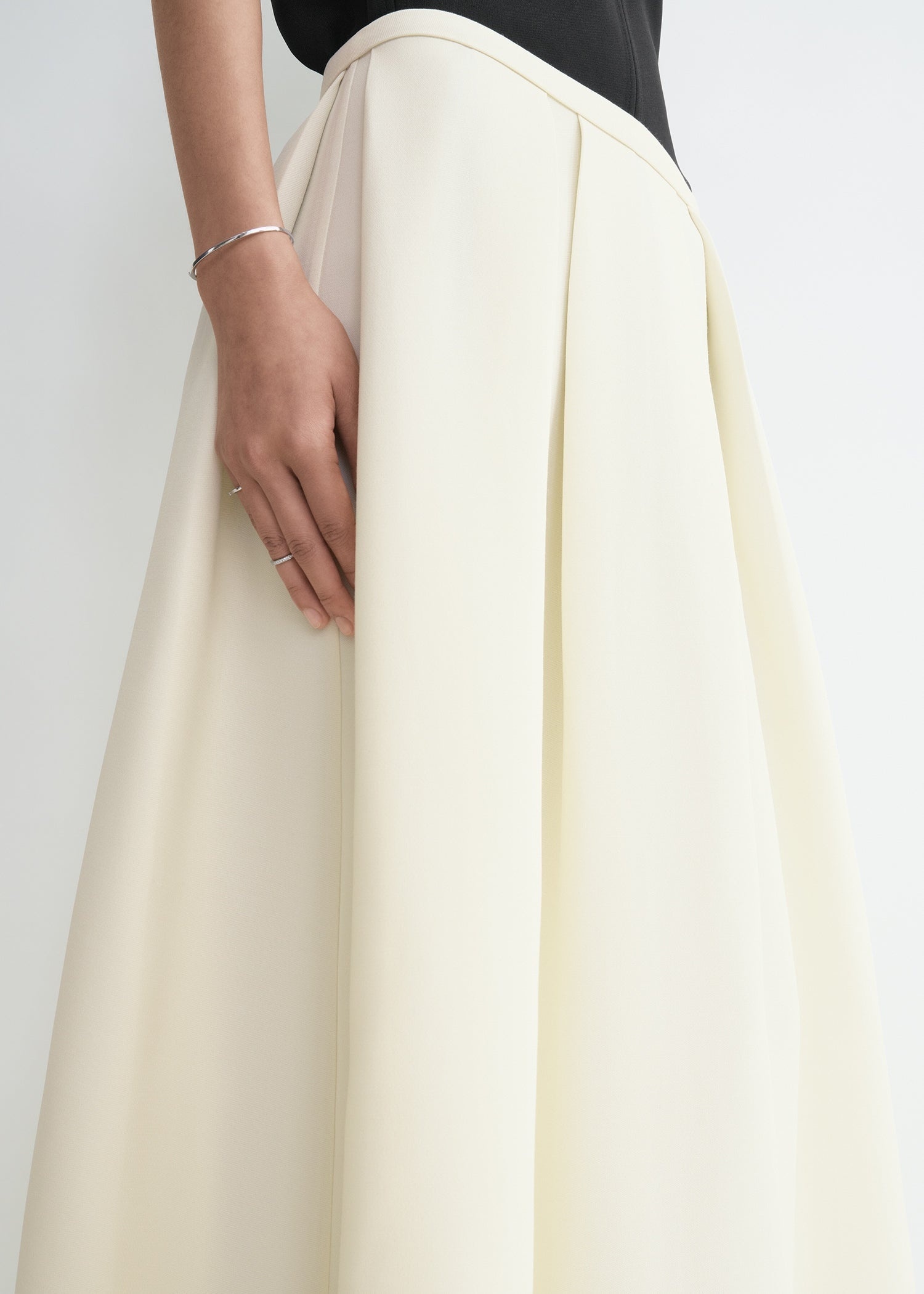 Wool silk twinflower skirt macadamia - 6