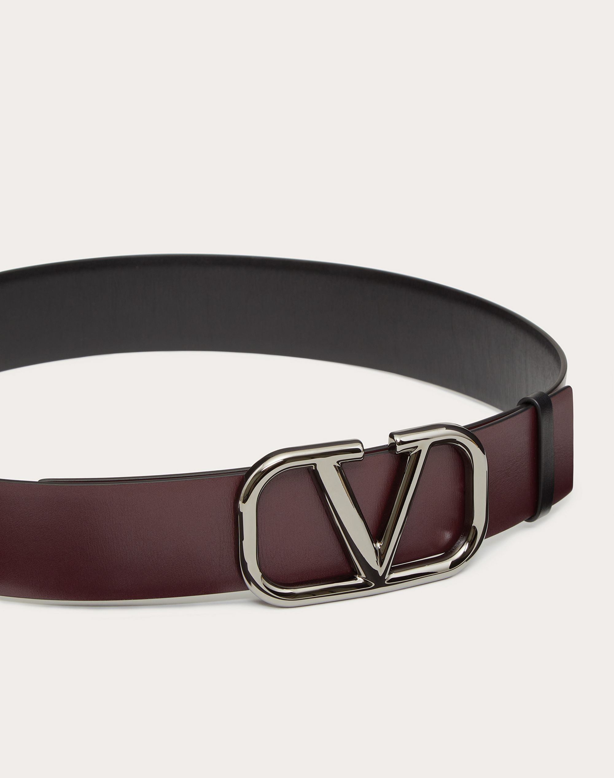 REVERSIBLE VLogo Signature BELT IN GLOSSY CALFSKIN 40 MM / 1.6 IN. - 4