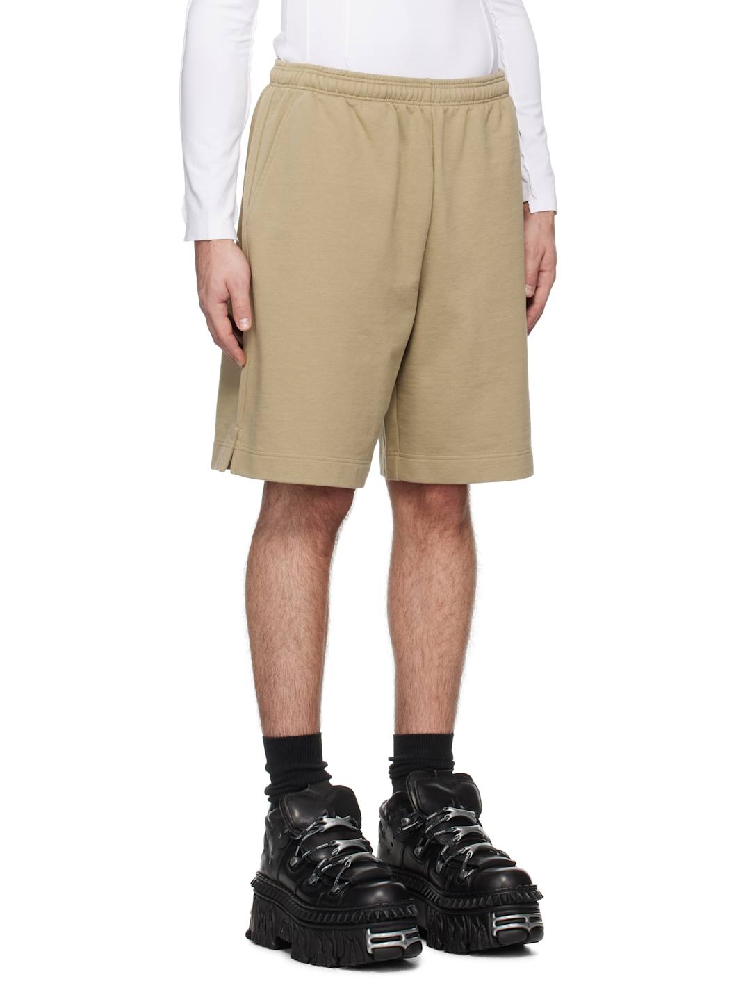 Khaki Oval Logo Shorts - 2
