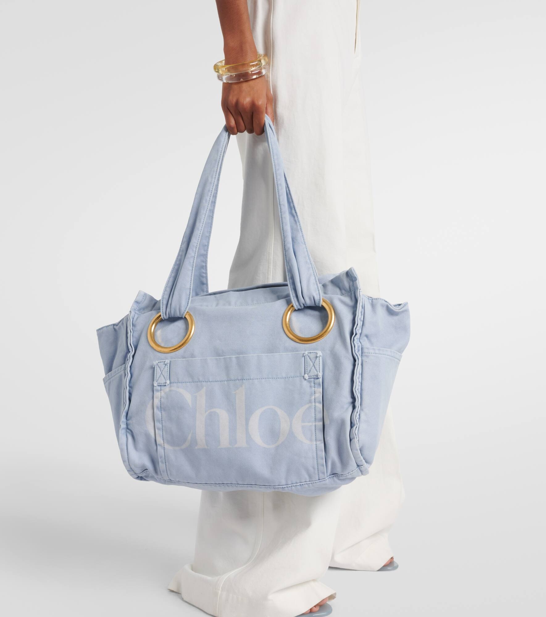 Chloé Plage logo tote bag - 7