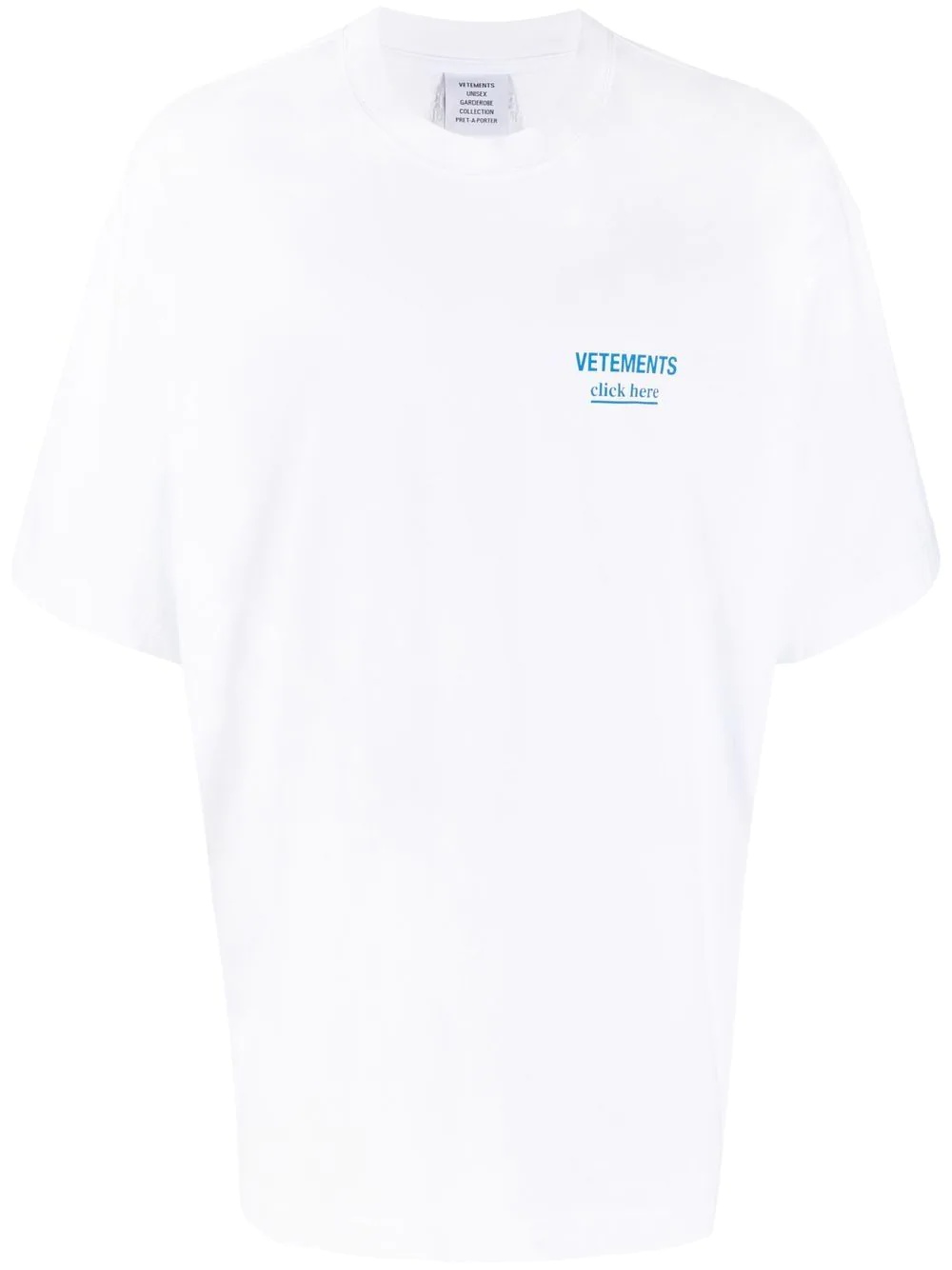 Click Here logo-print T-shirt - 1