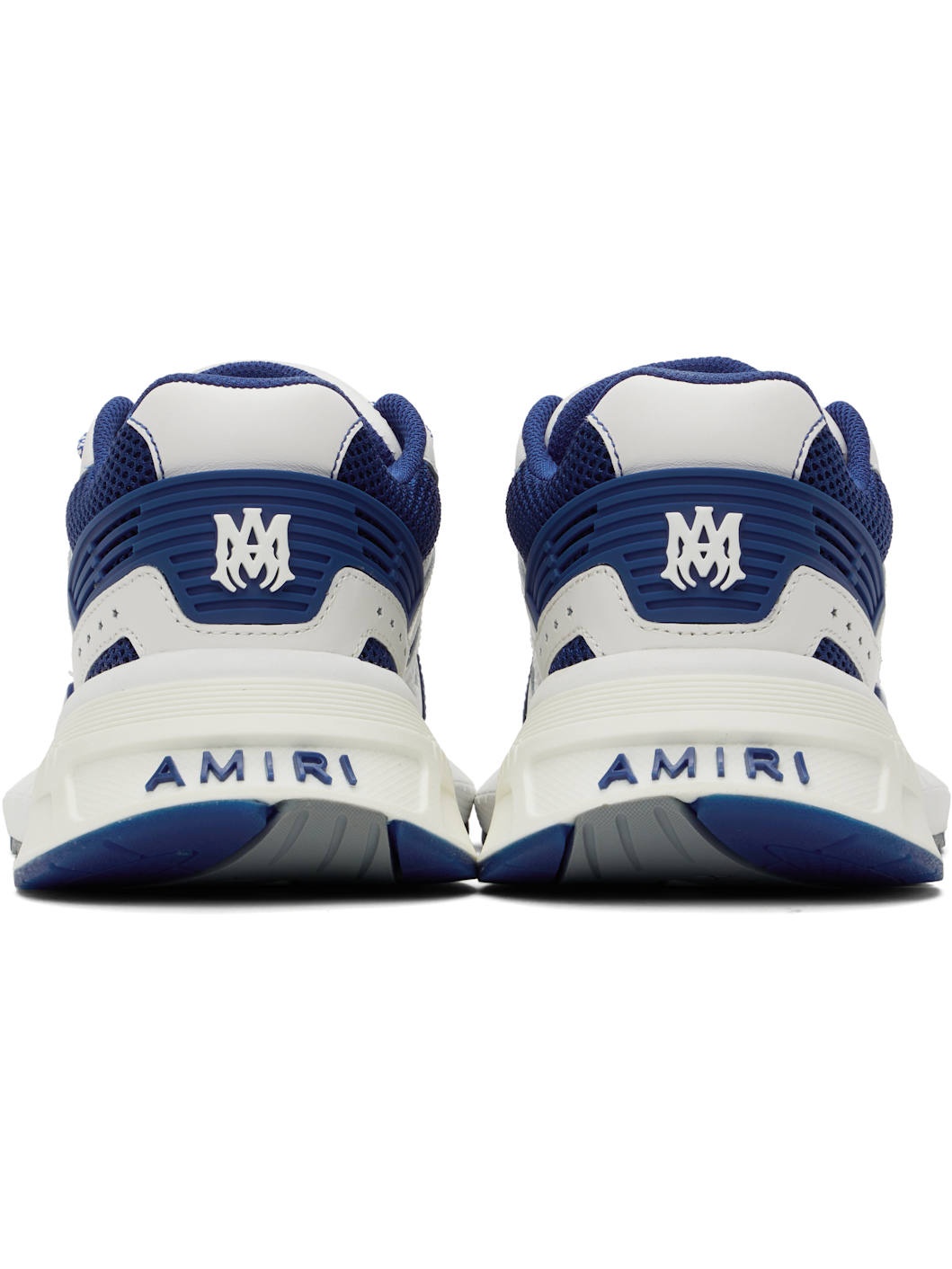 White & Blue 'MA' Runner Sneakers - 2