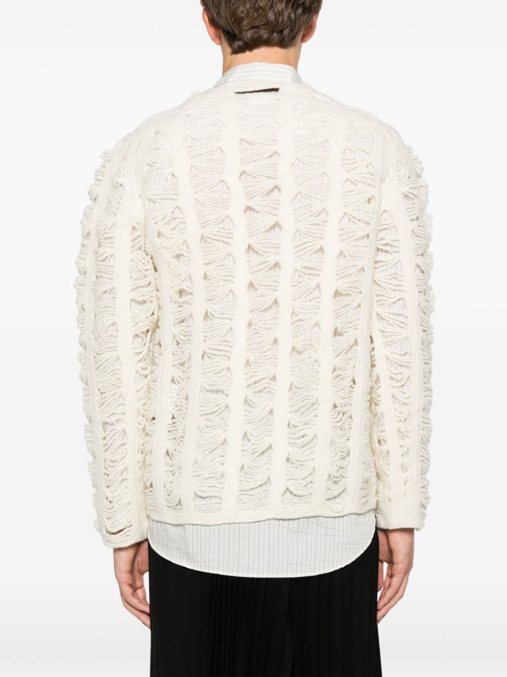 ripped-detail sweater - 4
