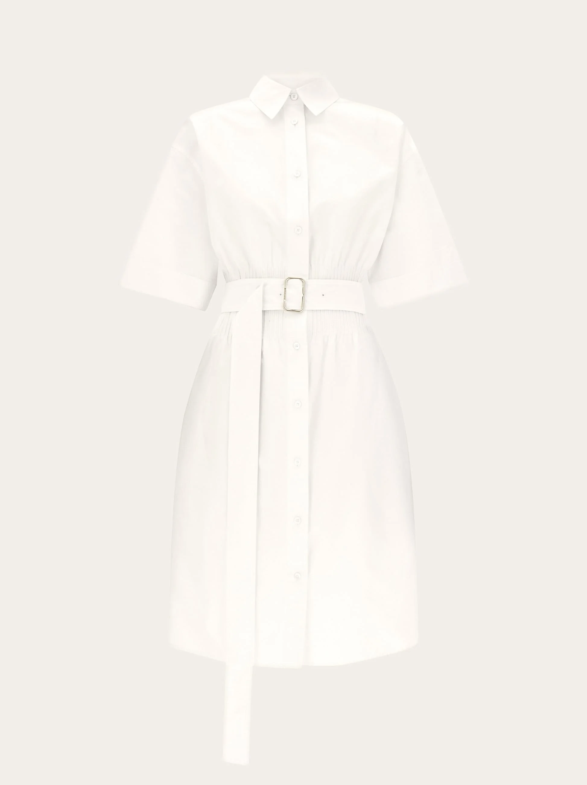 Cotton and silk shirt dress - 1