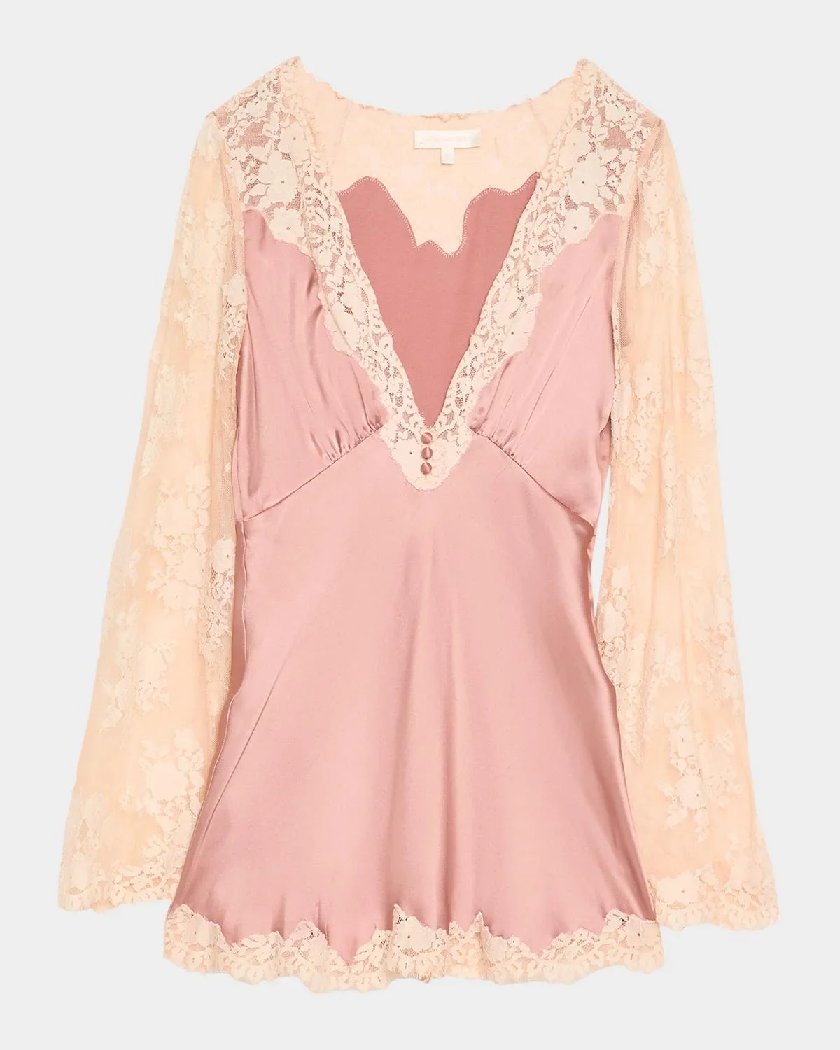 Dawselle Lace-Trim Mini Dress - 1
