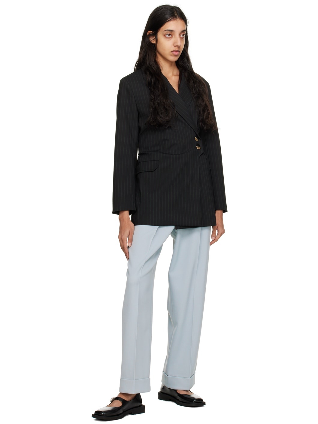Gray Pleated Trousers - 4
