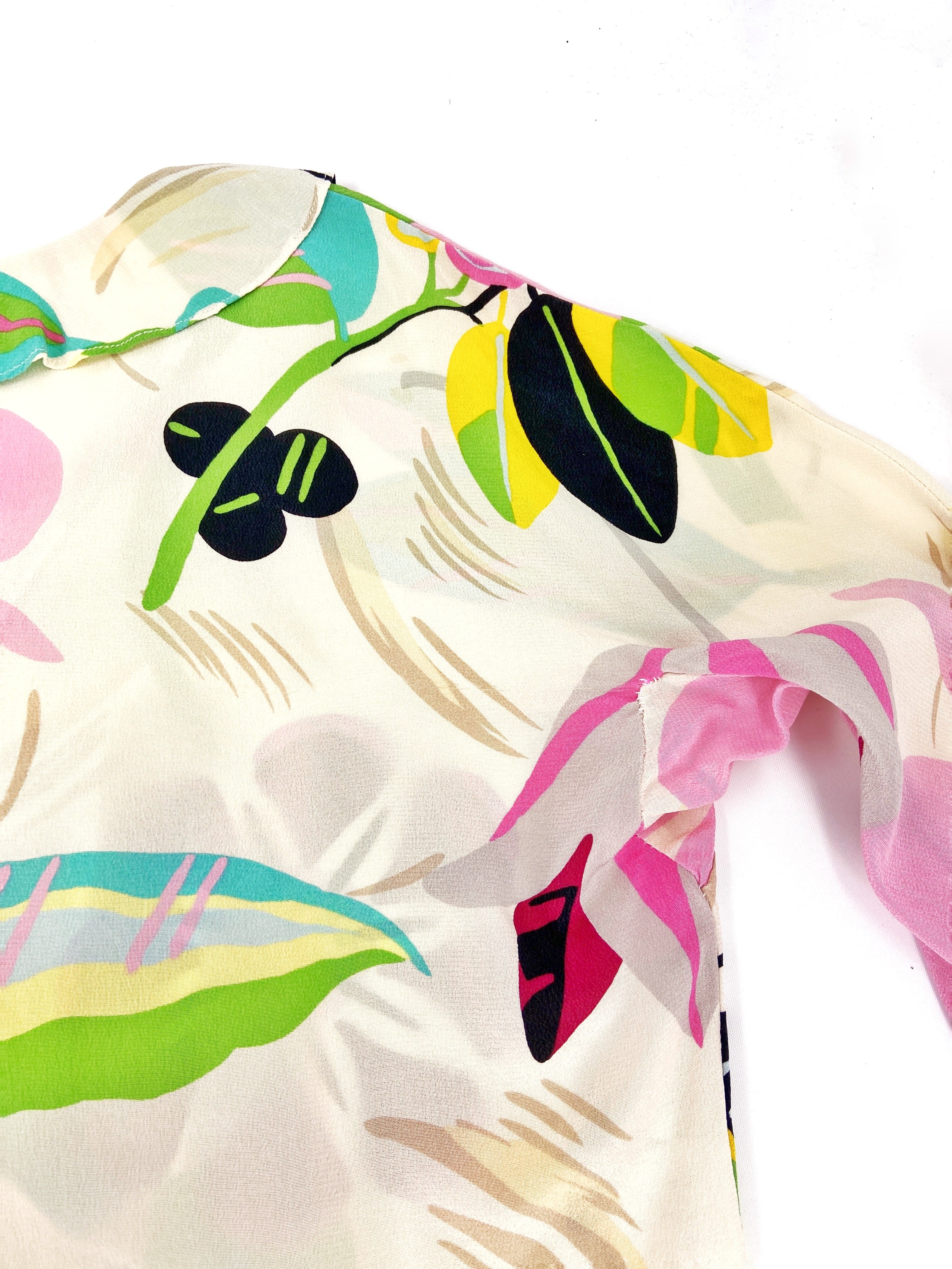 Gucci Spring 1999 Tom Ford Iconic Runway Ivory Floral Silk Ruffle Blouse Top 42 - 17