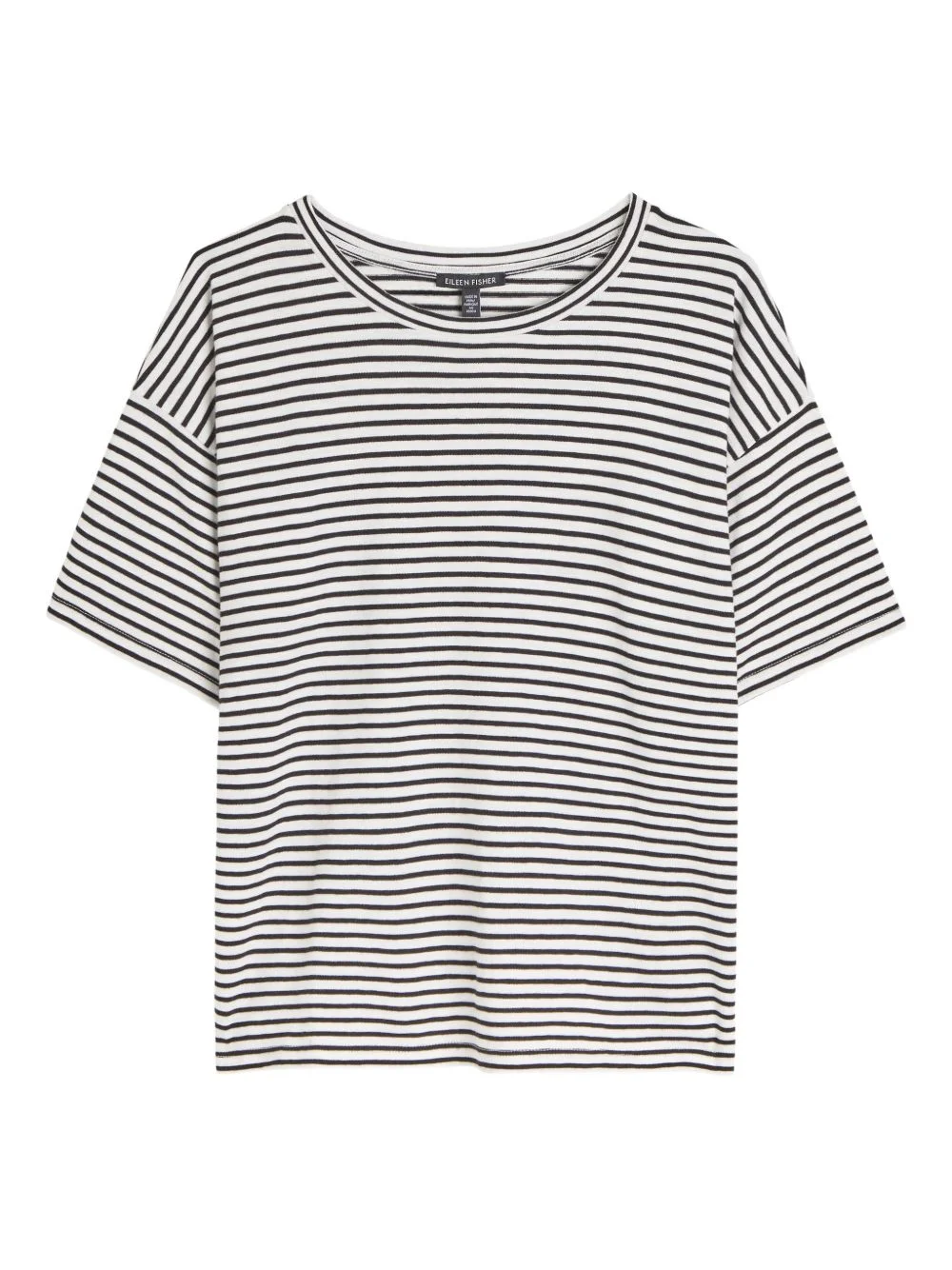striped crew-neck T-shirt - 1