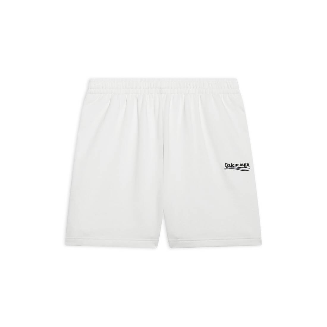 Men's Political Campaign Sweat Shorts in White - 1