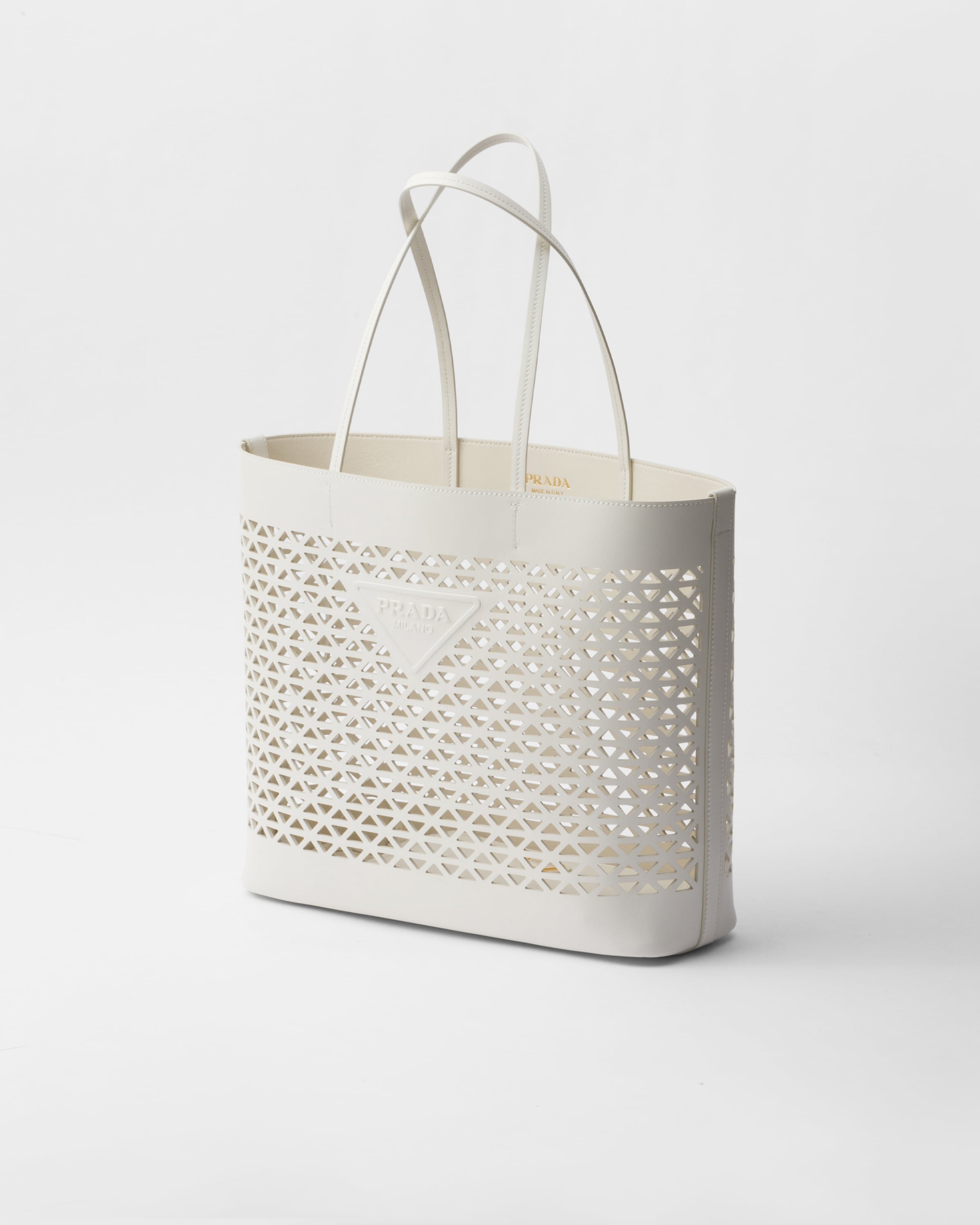 Large perforated leather tote bag - 2
