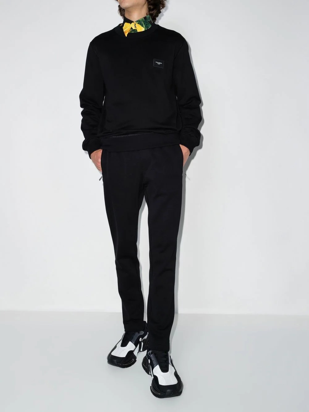 logo plaque track pants - 4