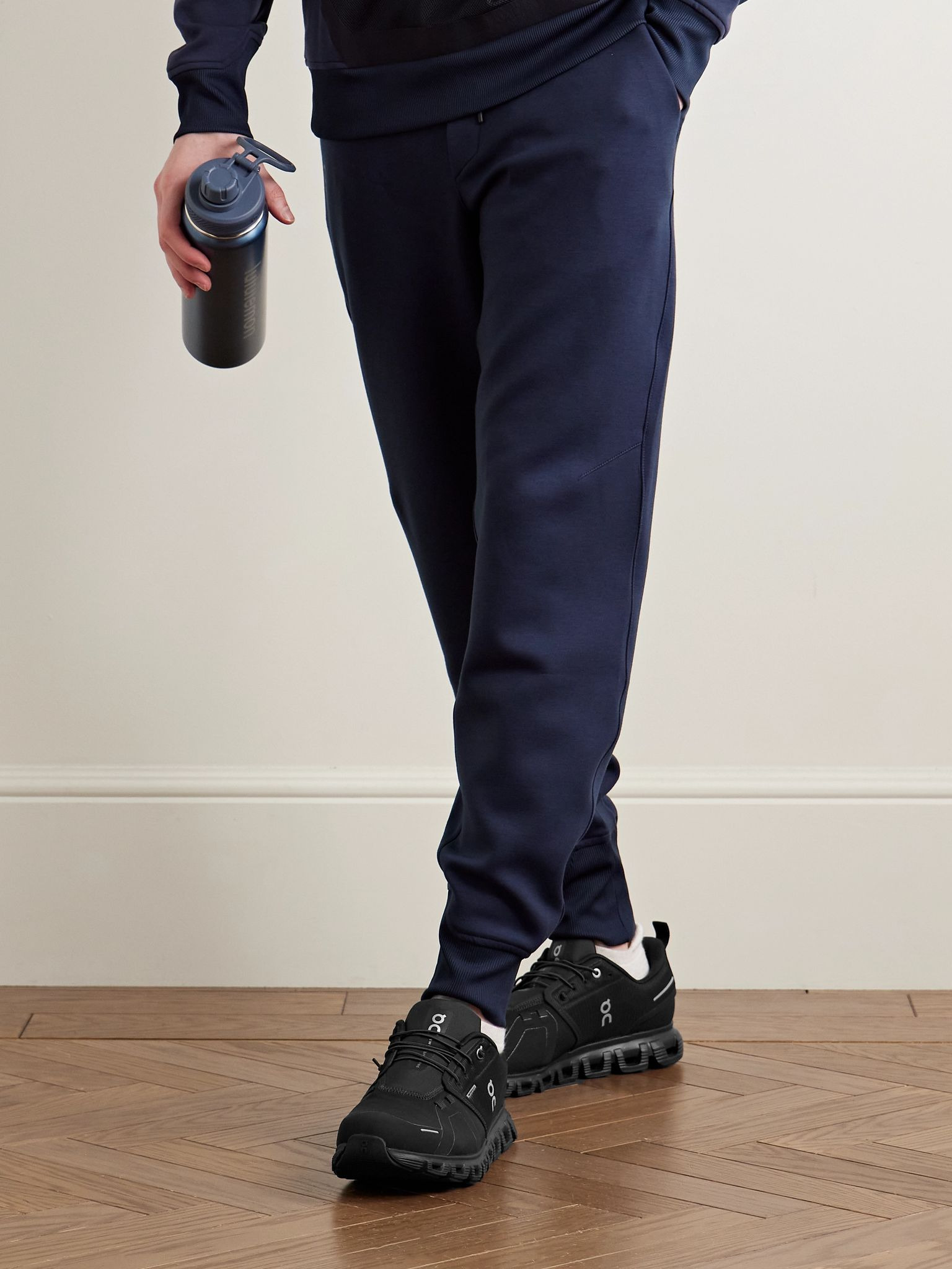Cloud 6 WP Rubber-Trimmed Stretch-Knit Slip-On Sneakers Black - 2