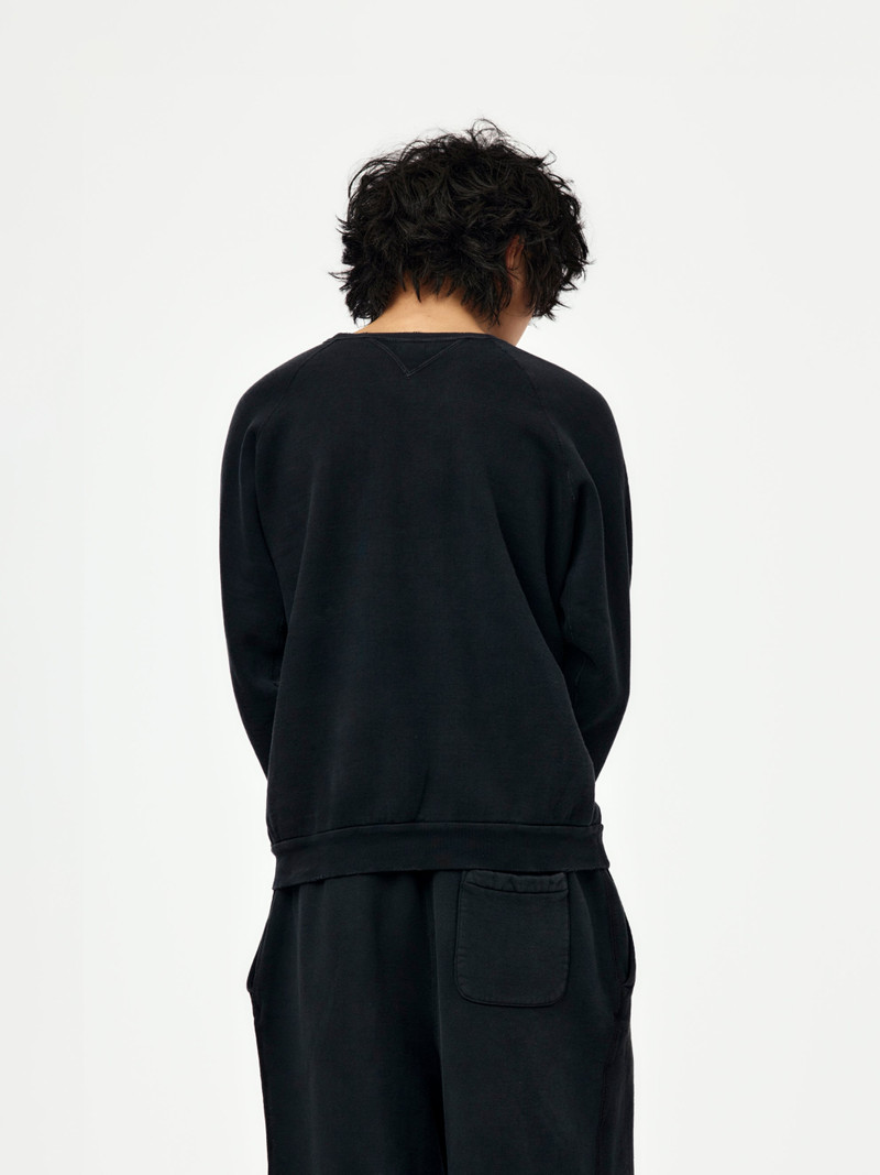A.PRESSE VINTAGE DOUBLE V SWEATSHIRT (BLACK) (SIS) outlook