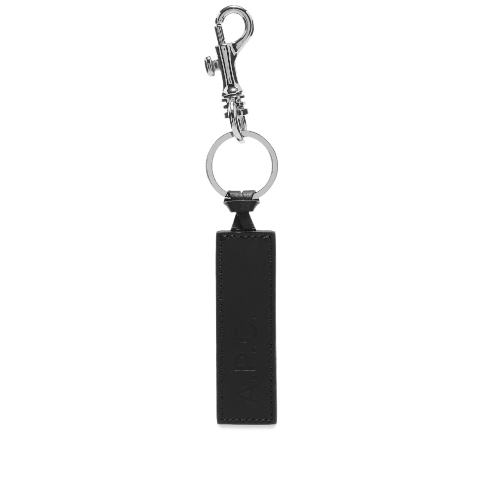 A.P.C. Leather Logo Keyring - 1