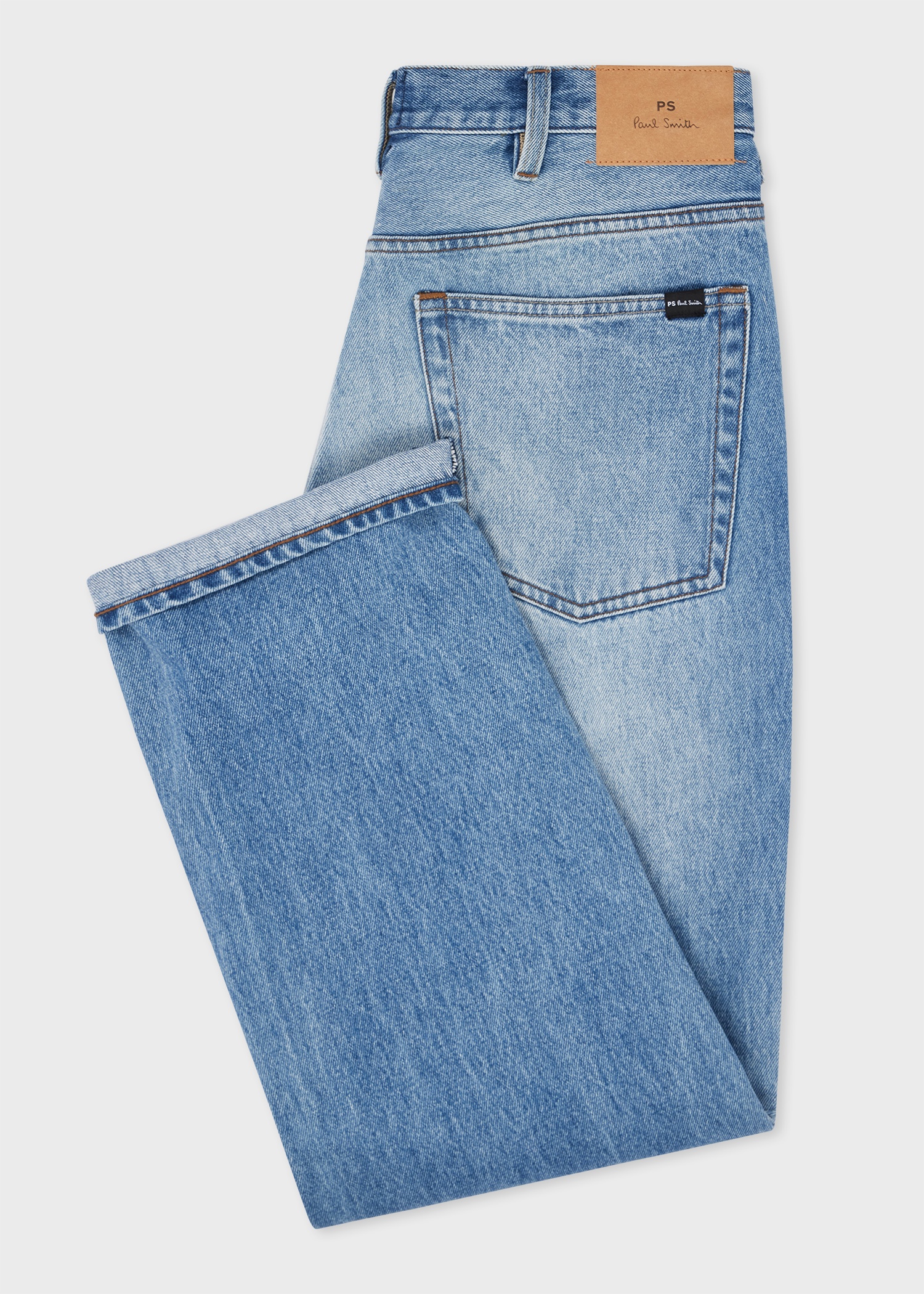 Relaxed-Fit Light-Wash Jeans With Embroidered Coin Pocket - 2