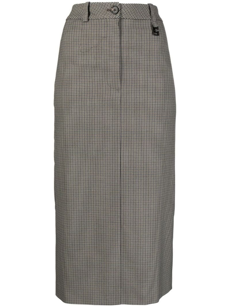 checked pencil skirt - 1