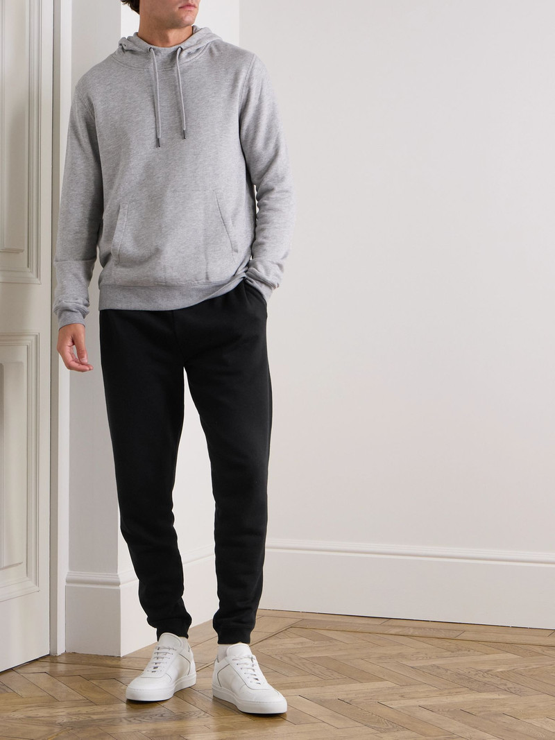Derek Rose Quinn 1 Tapered Cotton and Modal-Blend Jersey Sweatpants Black outlook