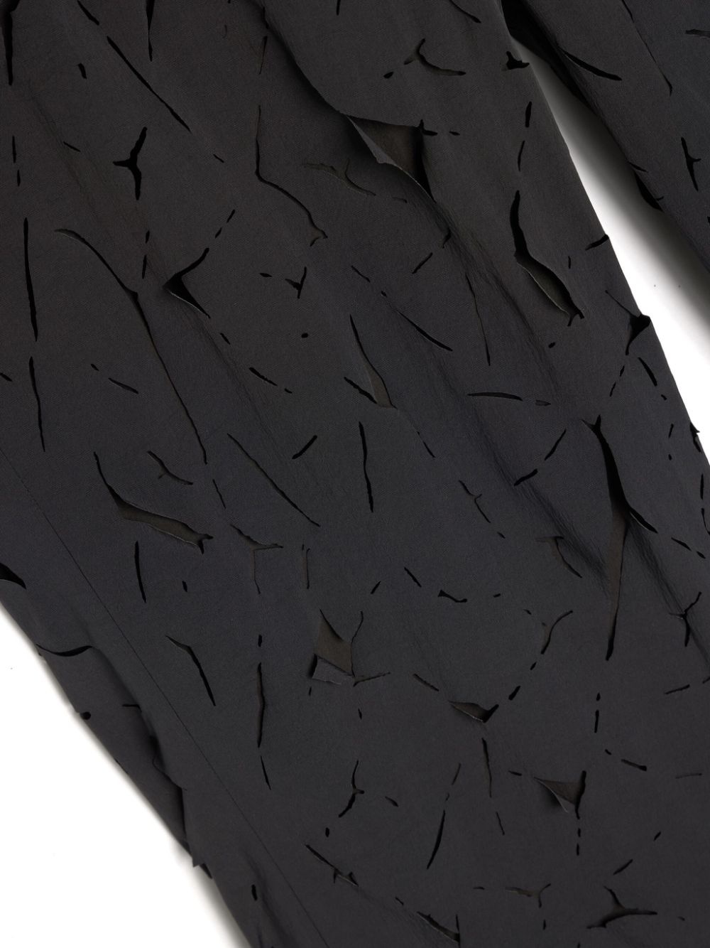 ripped-detailing straight trousers - 3