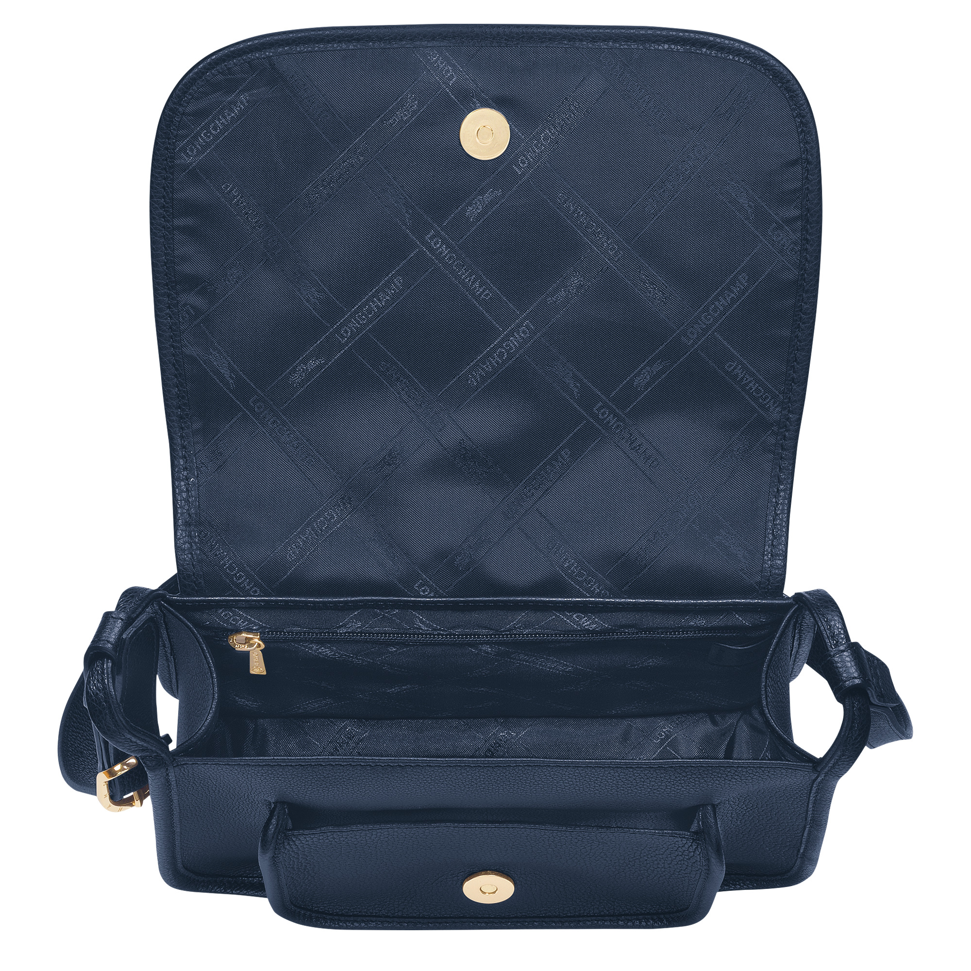 Le Foulonné S Crossbody bag Navy - Leather - 5