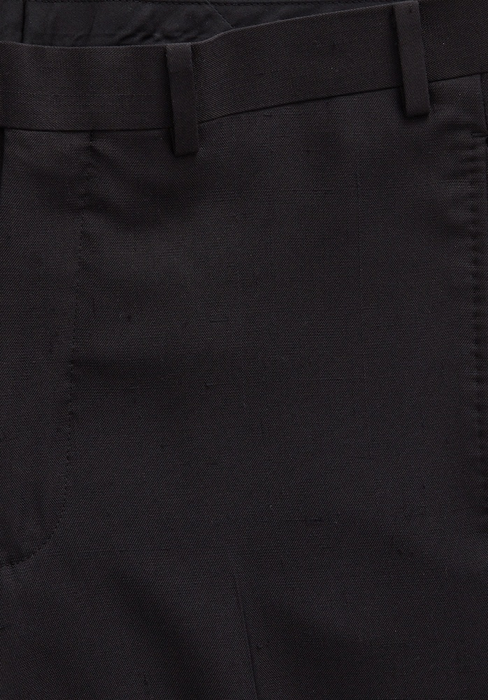 TROUSER 77 BLACK RAW SILK - 5