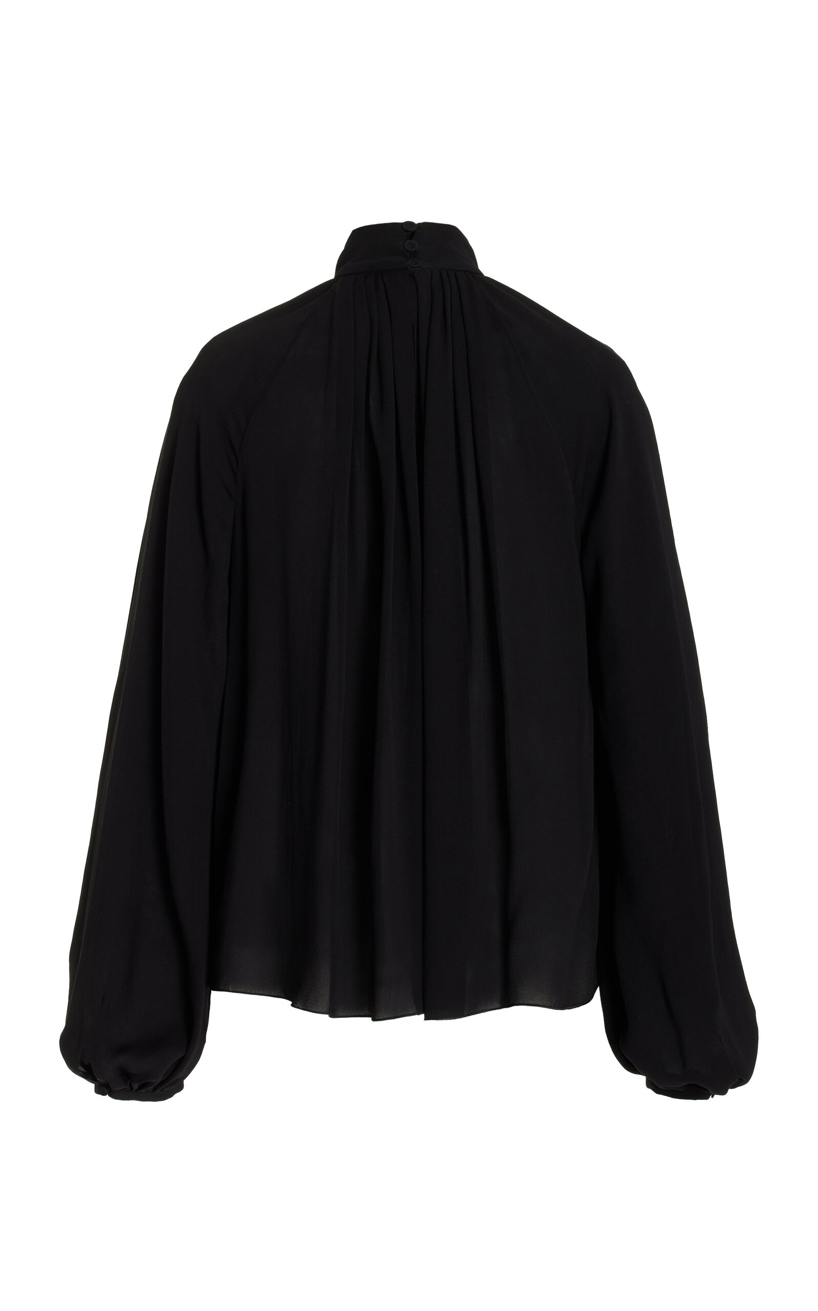 Kiian Pleated Silk Top black - 2
