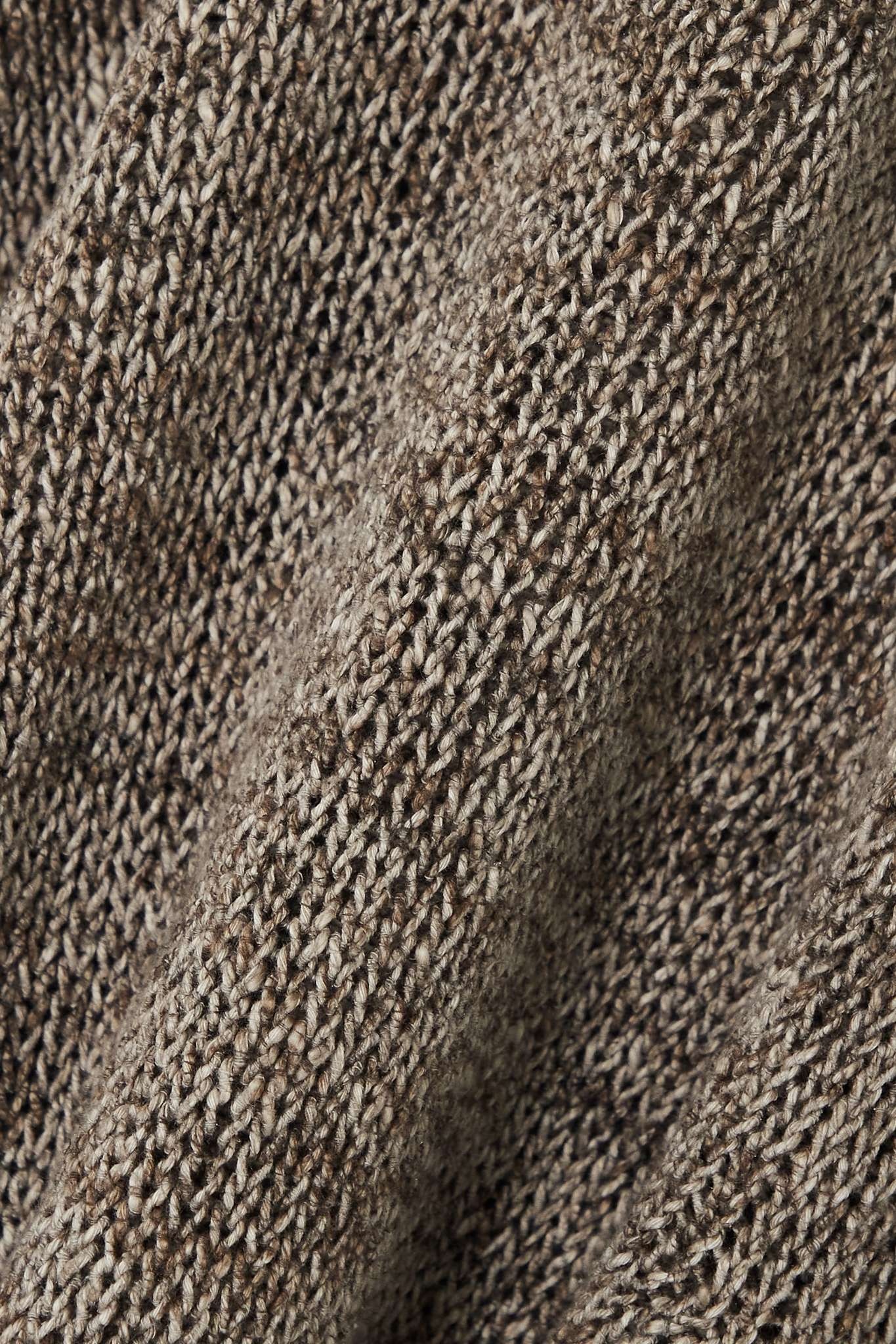 Linen, cotton and silk-blend sweater - 5