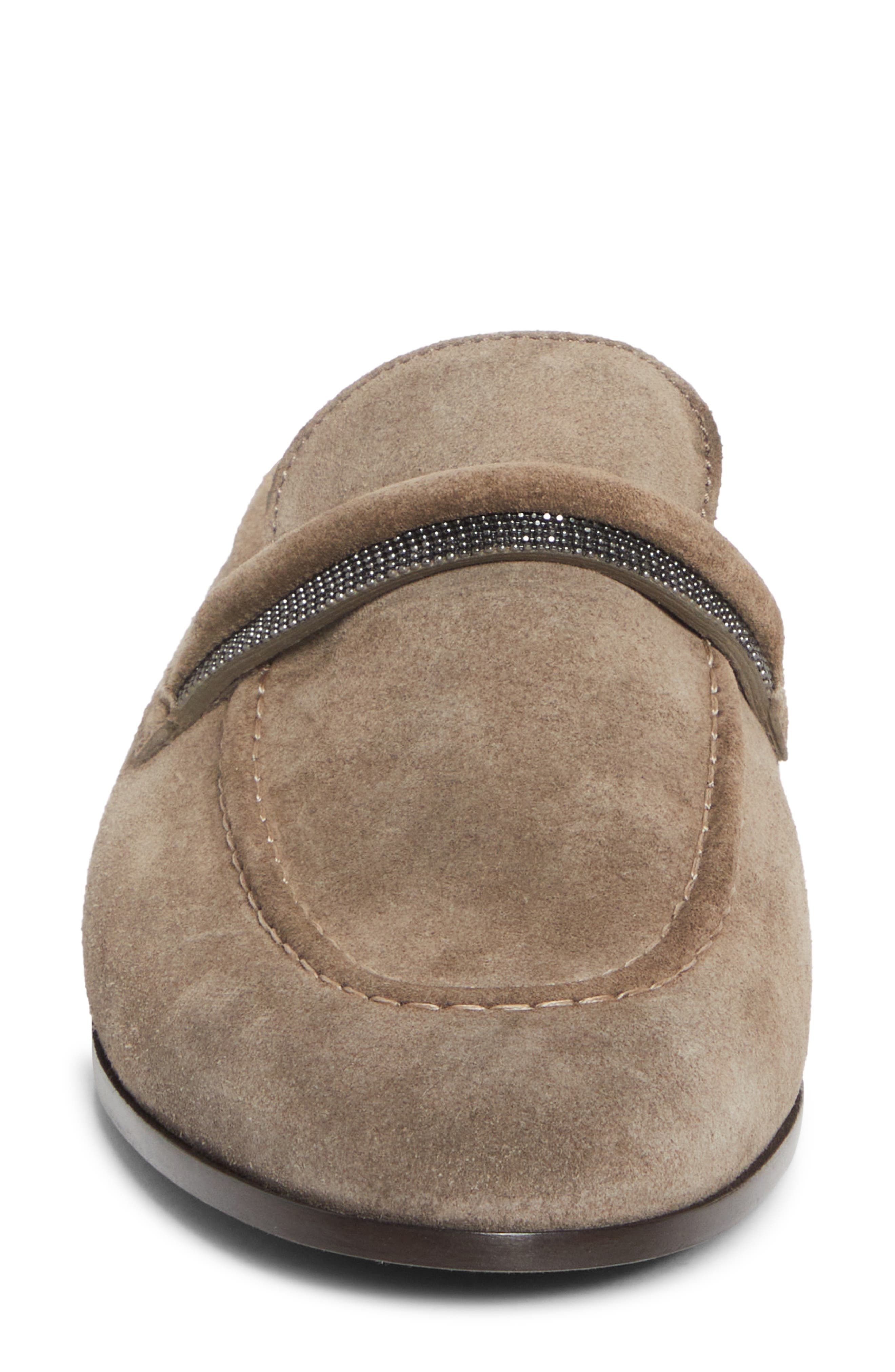 Brunello Cucinelli Monili Trim Loafer Mule in C8769 Torba at Nordstrom - 4