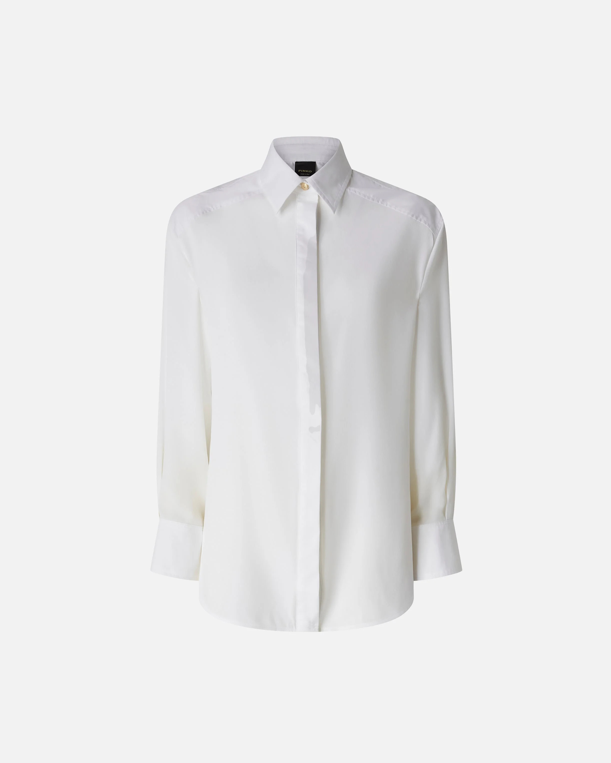POPLIN AND CRÊPE SHIRT - 1