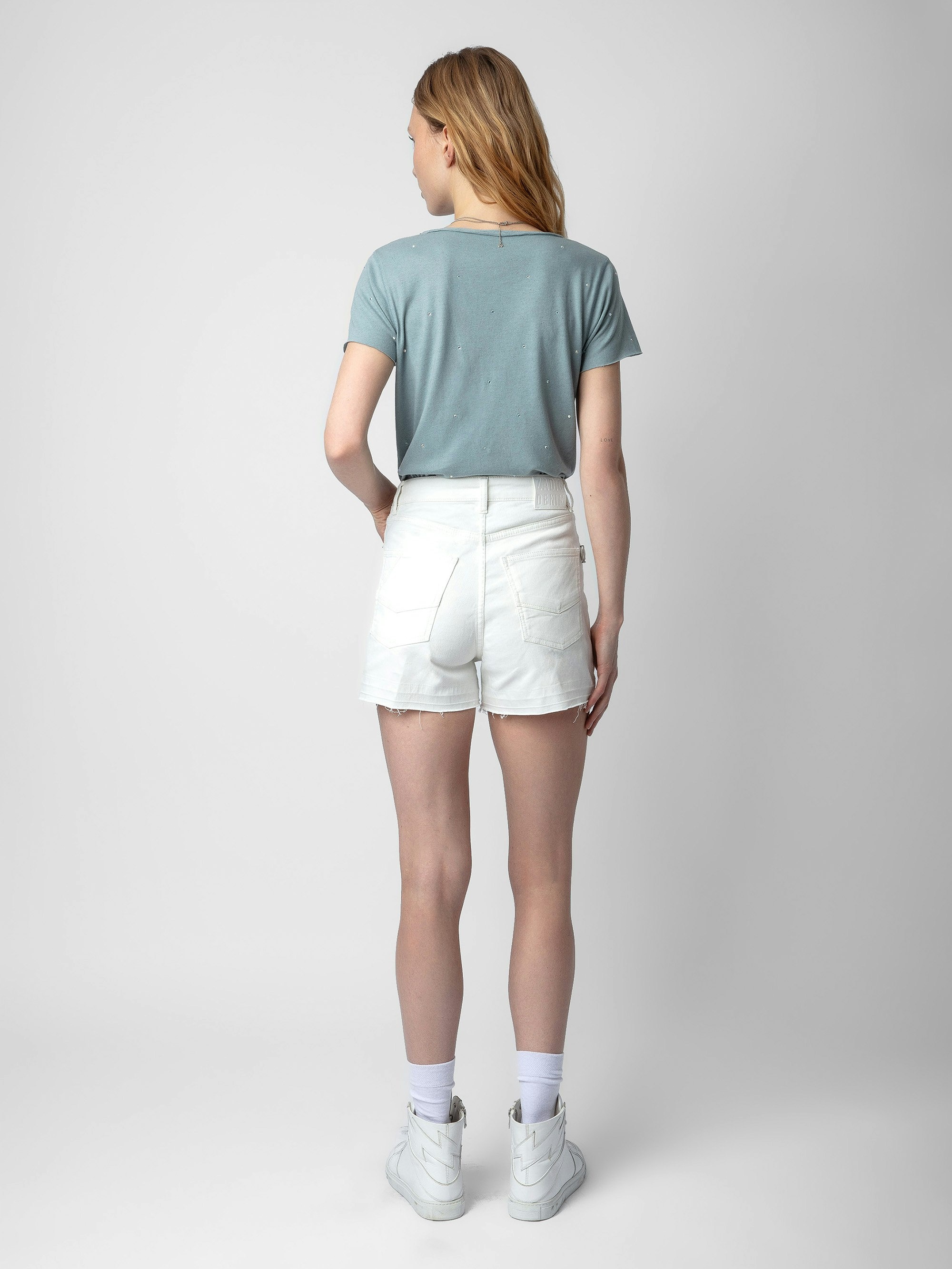 Diamanté Henley T-shirt - 3