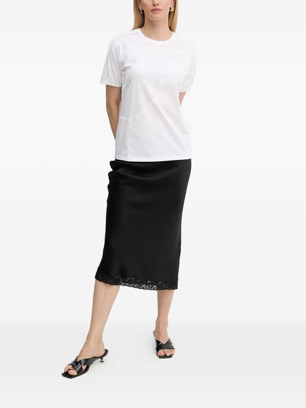 frayed-detail T-shirt - 2