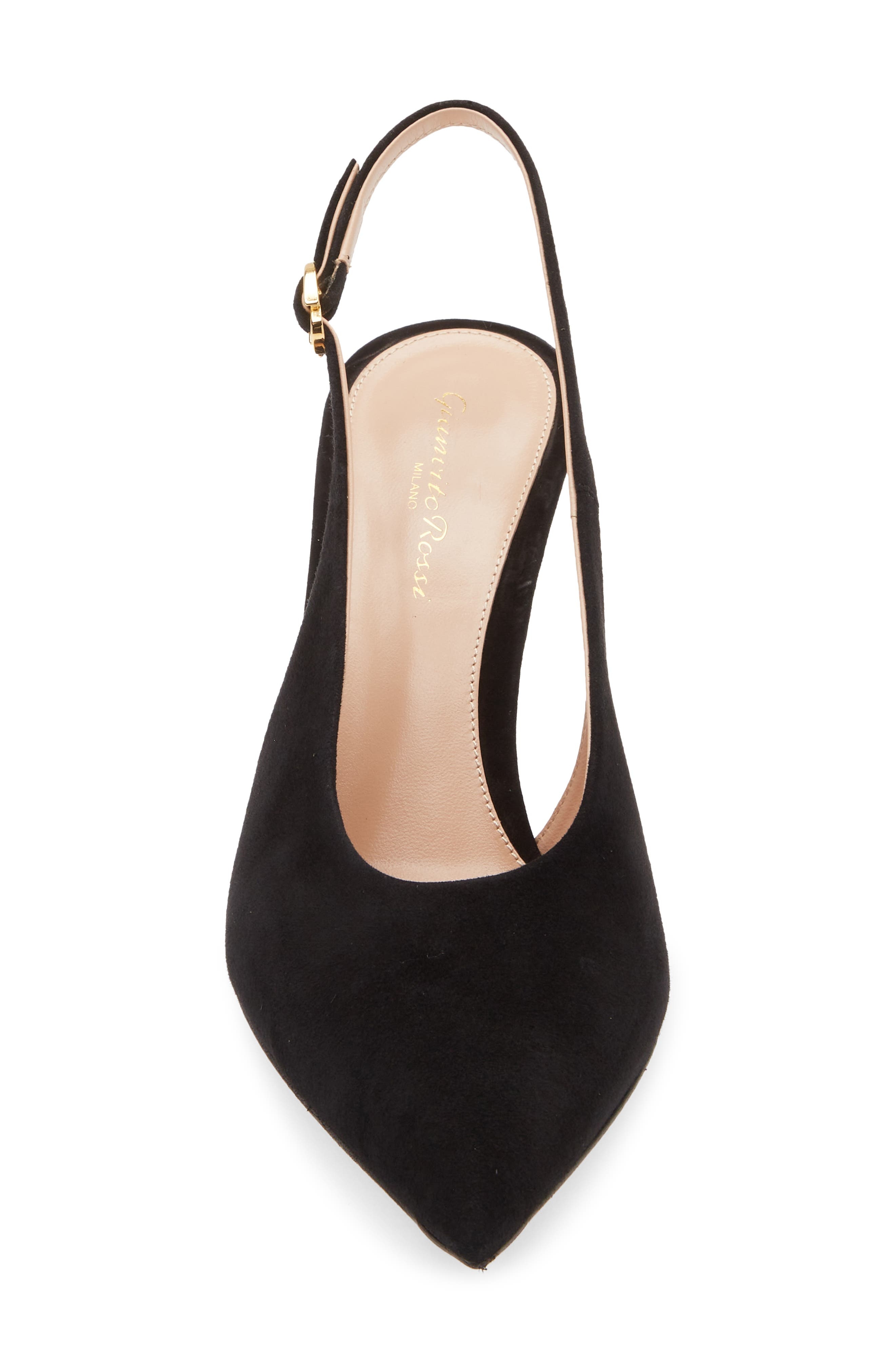 Gianvito Rossi Suede Slingback Pump in Black at Nordstrom - 4
