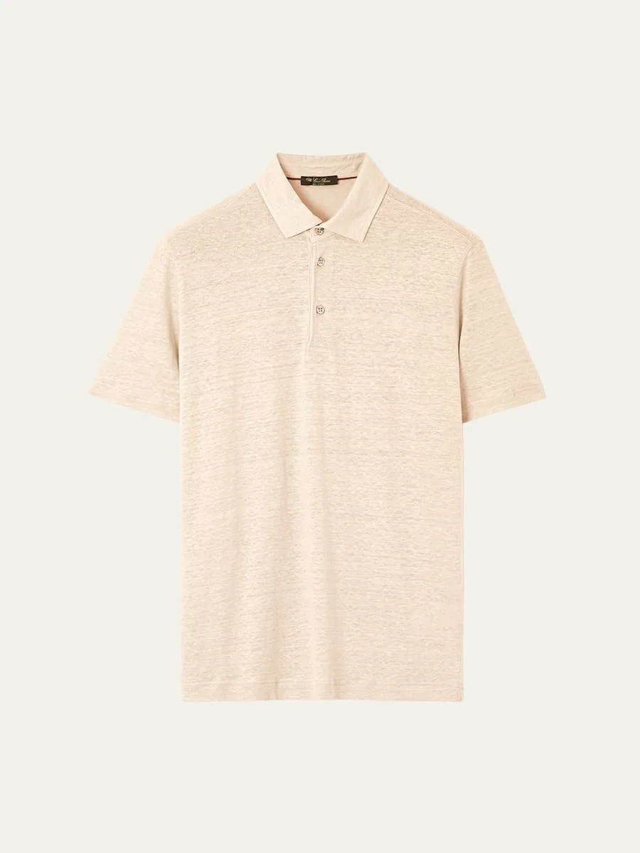 Men's Linen Jersey Dublon Polo Shirt - 1