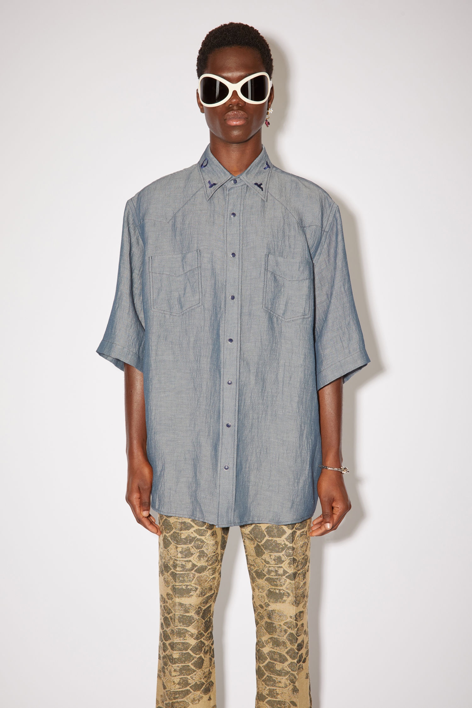 Short sleeve shirt - Faded indigo - 2