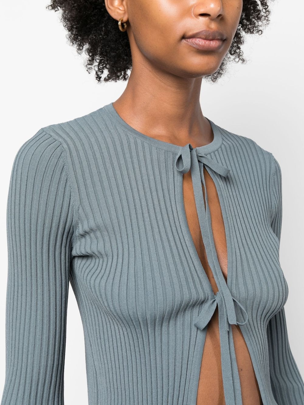 Juno wide-ribbed cardigan - 5